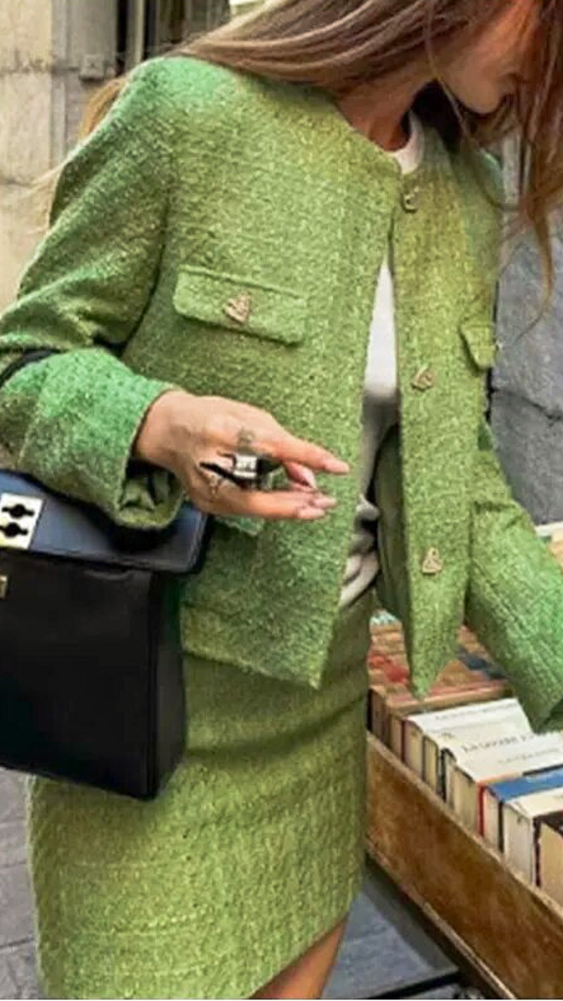 Elara Tweed Jacket And Skirt Set