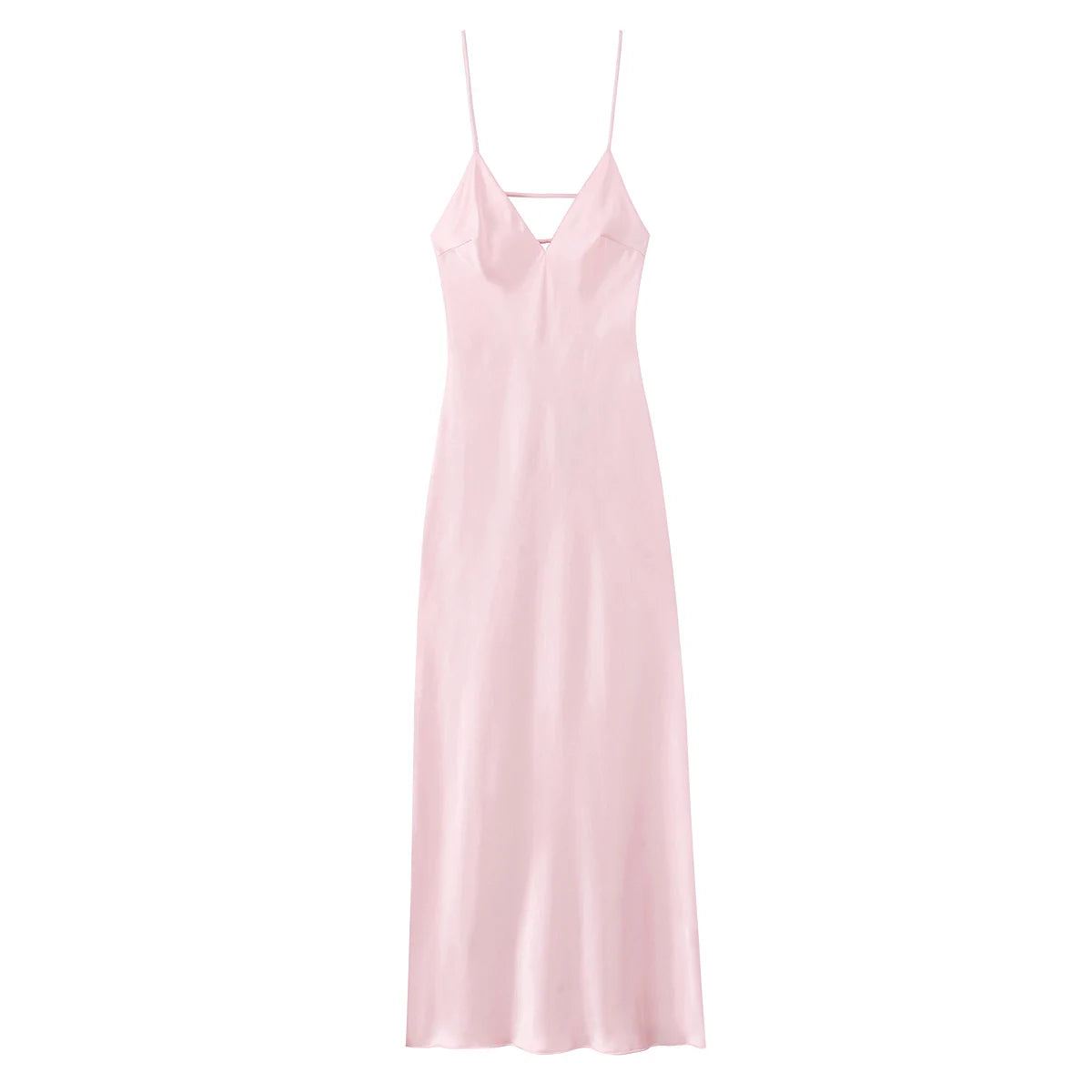 SEXY SATIN HALTER LONG DRESS