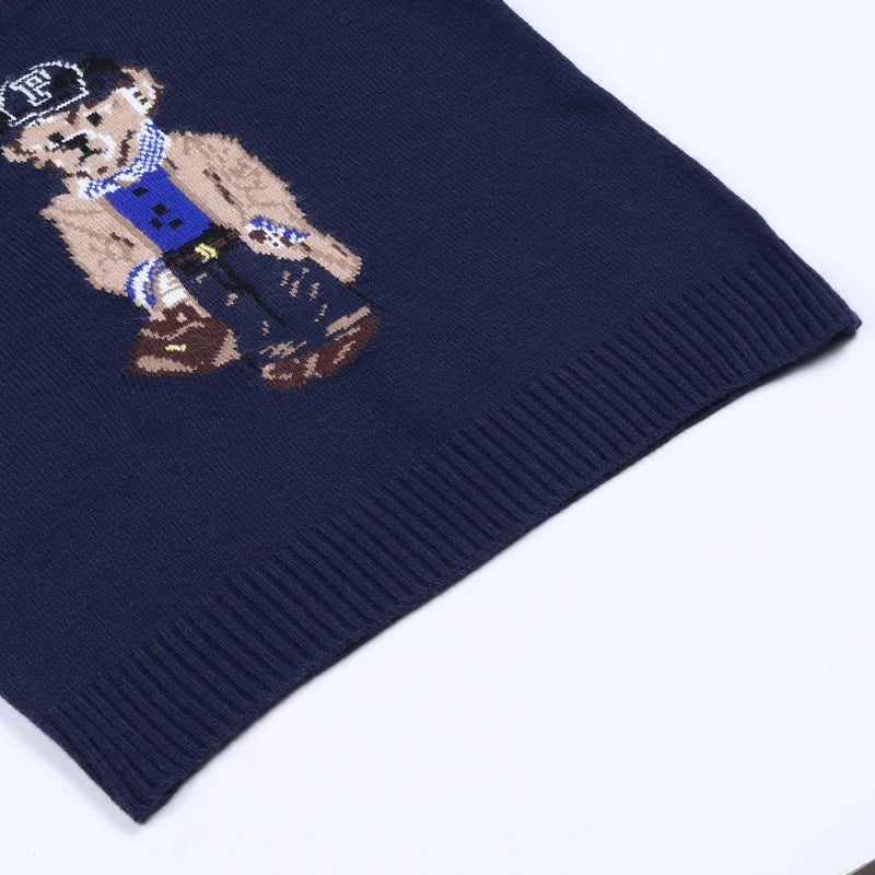 LUXURY BEAR JACQUARD KNIT SWEATER