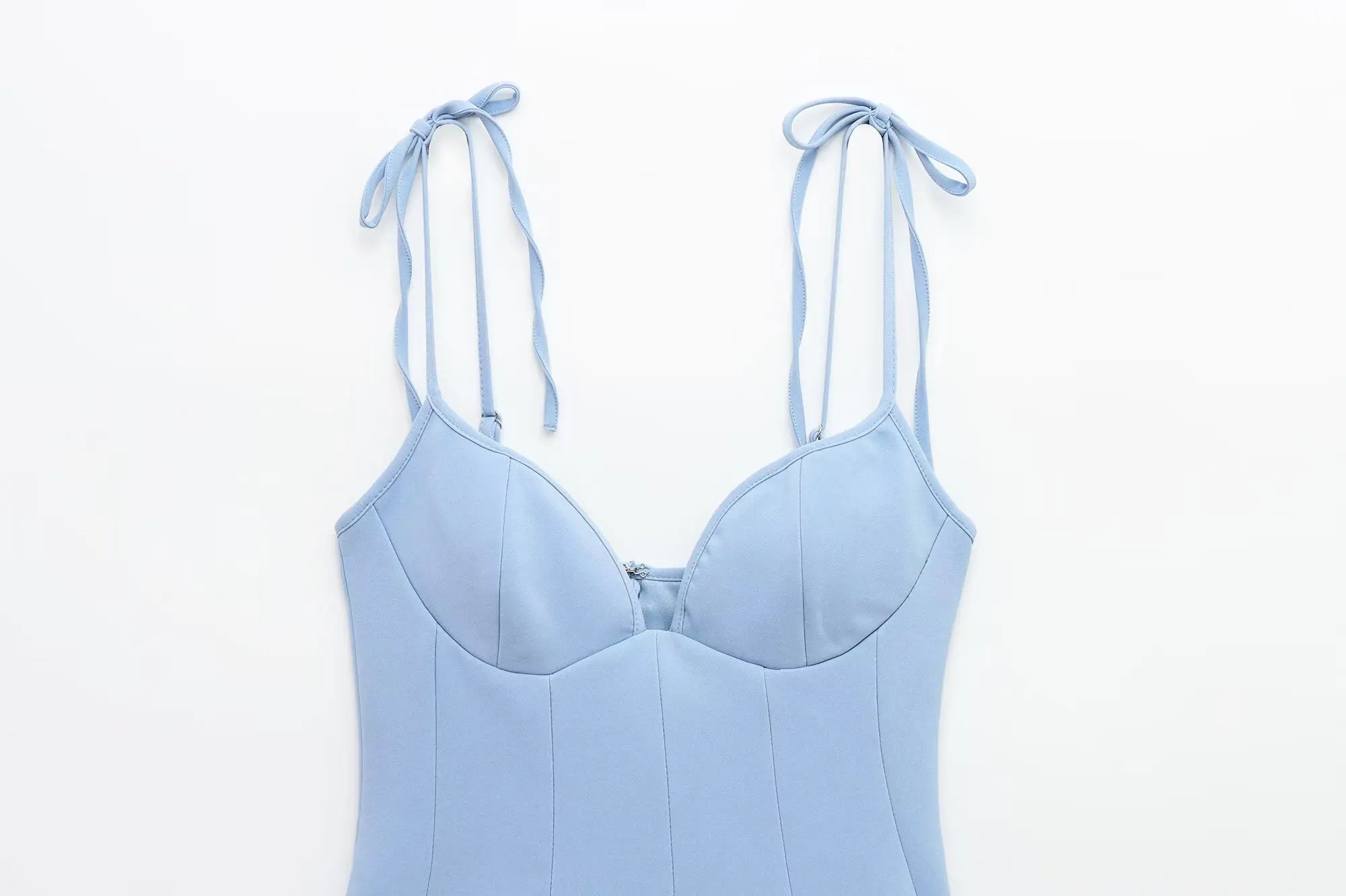 CUTE BOW-DETAIL STRAPPY MINI DRESS