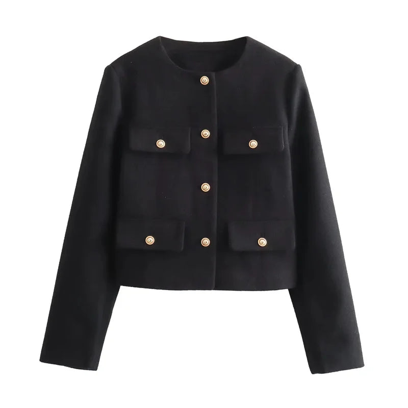 VINTAGE TWEED CROPPED JACKET