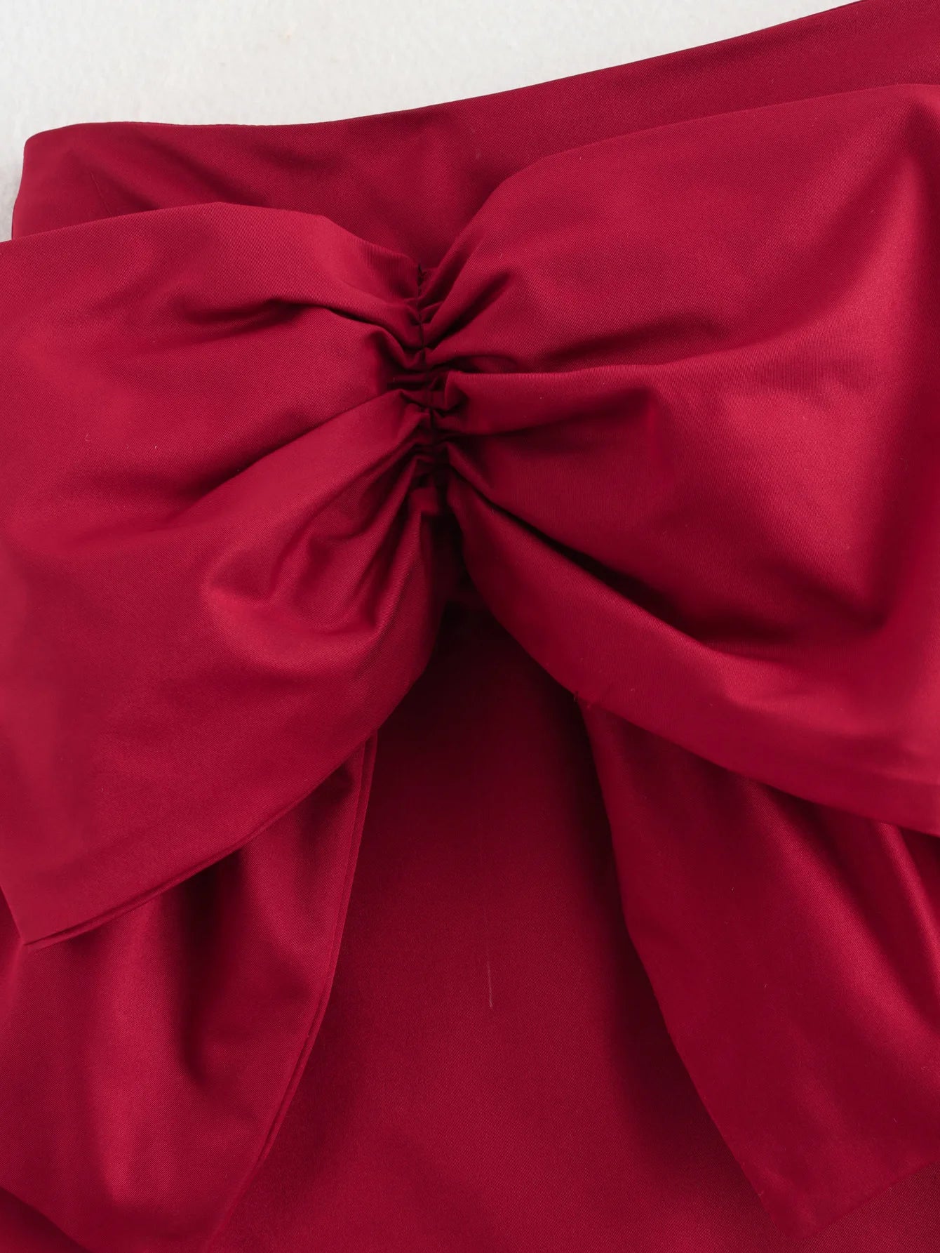 CHIC VINTAGE RED BOW MINI SKIRT