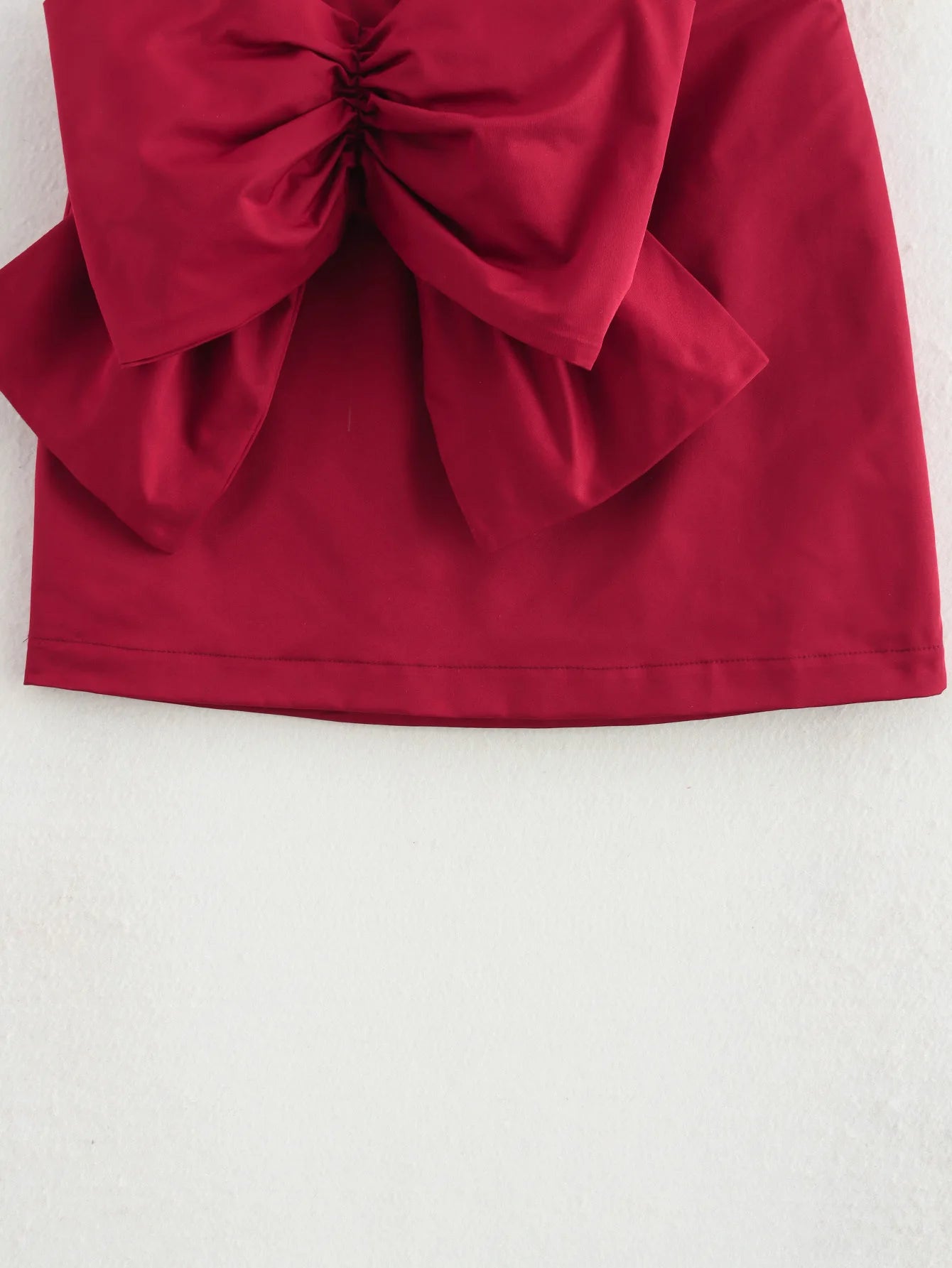 CHIC VINTAGE RED BOW MINI SKIRT