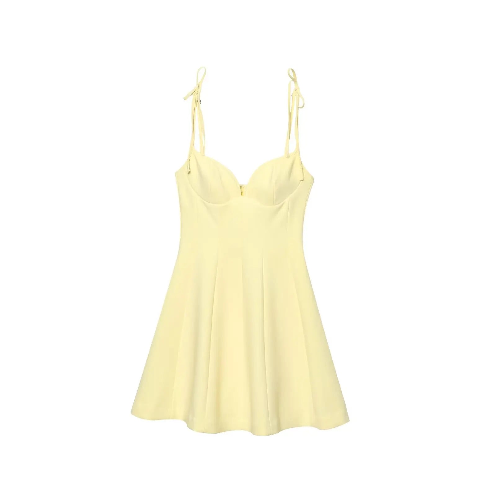 CUTE BOW-DETAIL STRAPPY MINI DRESS