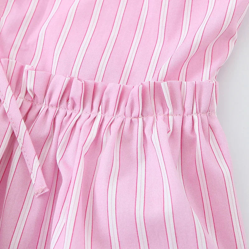 ELEGANT STRIPED LACE-UP TOP