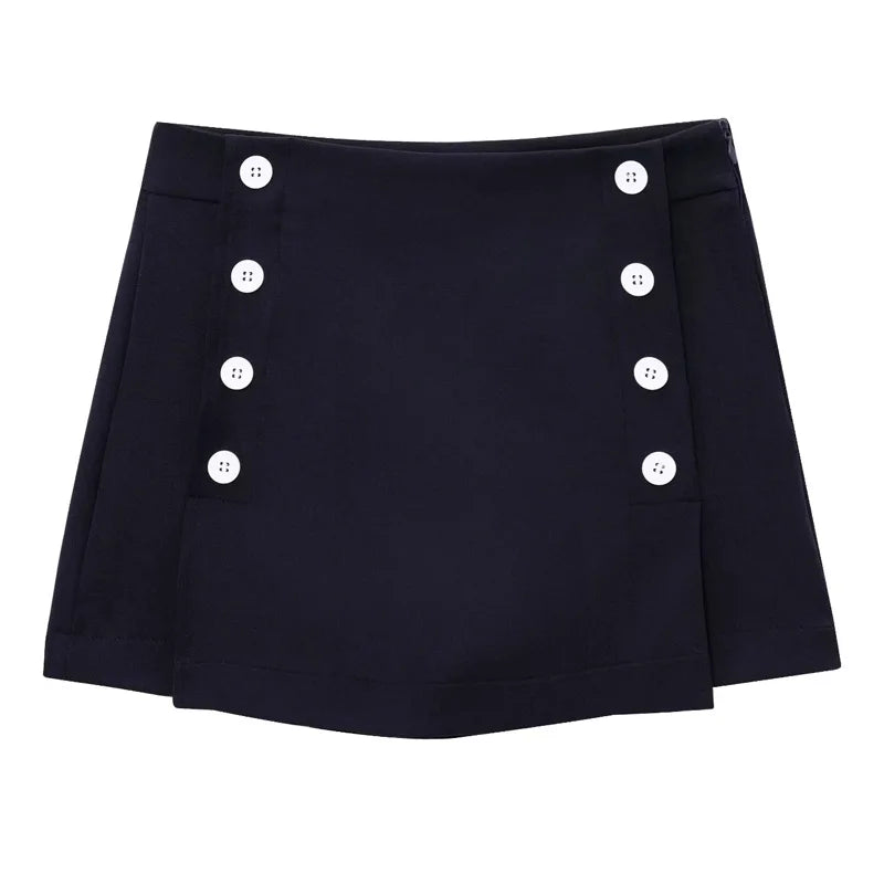 ASYMMETRICAL SHORT SKIRT PANTS