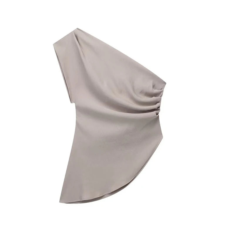 ASYMMETRICAL OFF-SHOULDER T-SHIRT