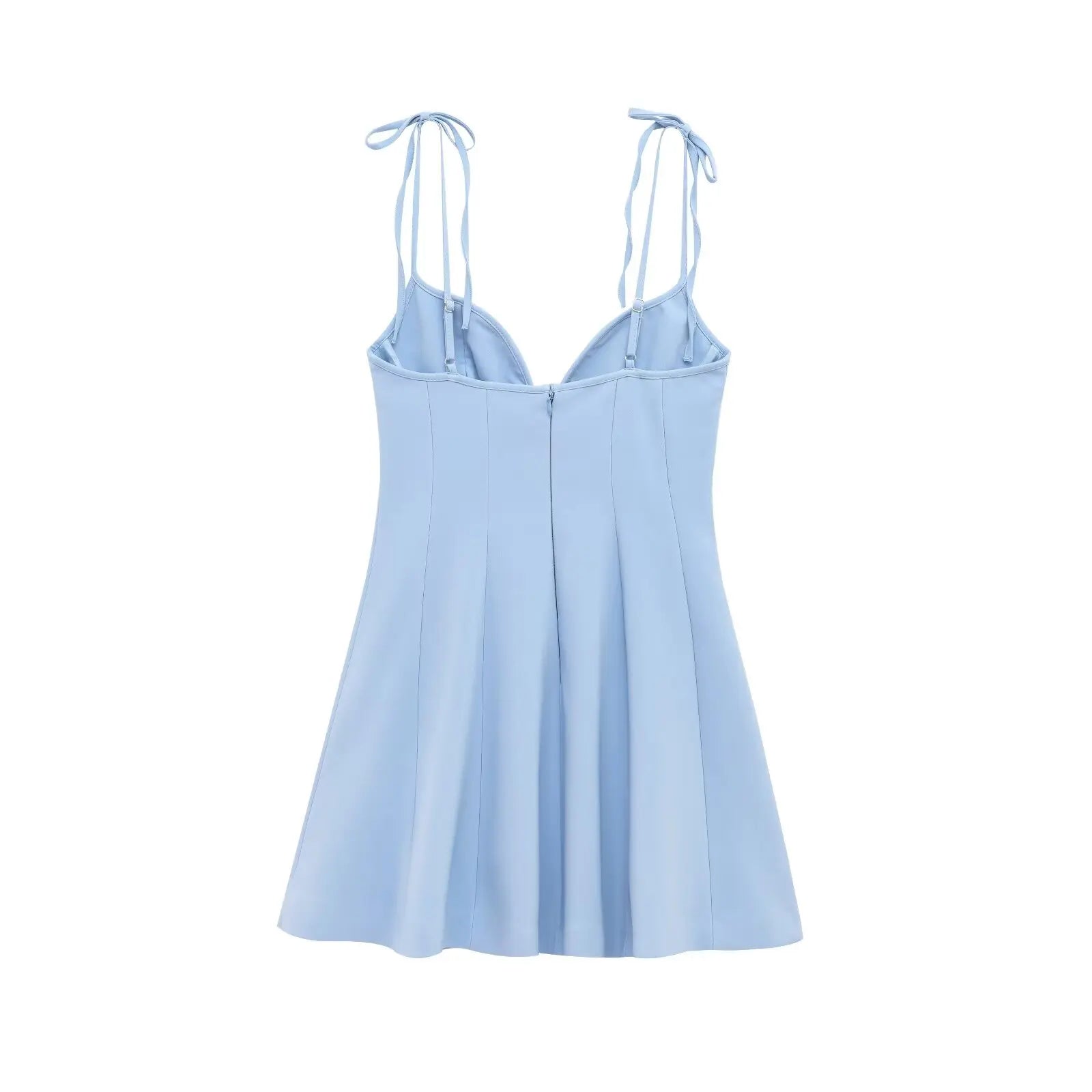 CUTE BOW-DETAIL STRAPPY MINI DRESS