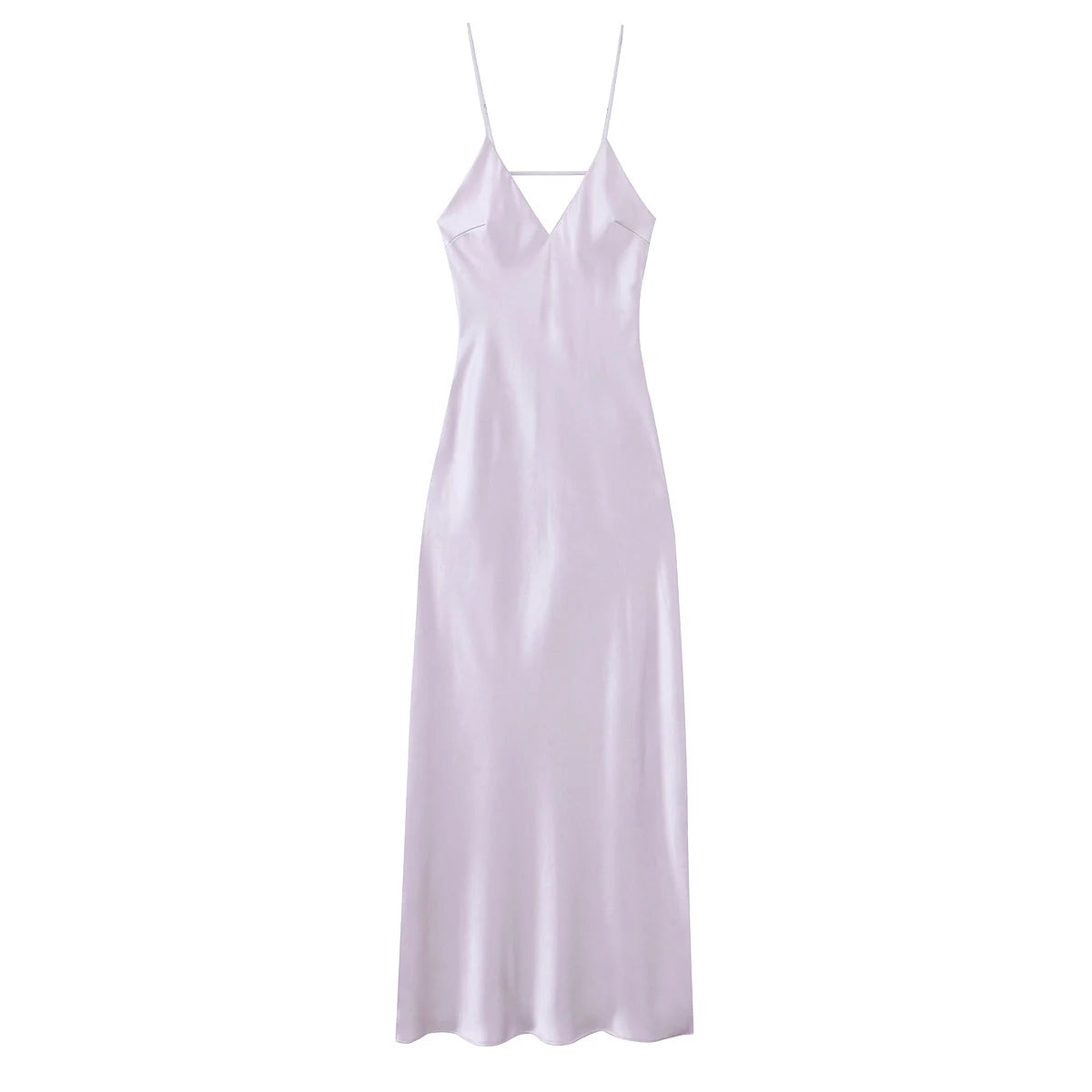 SEXY SATIN HALTER LONG DRESS