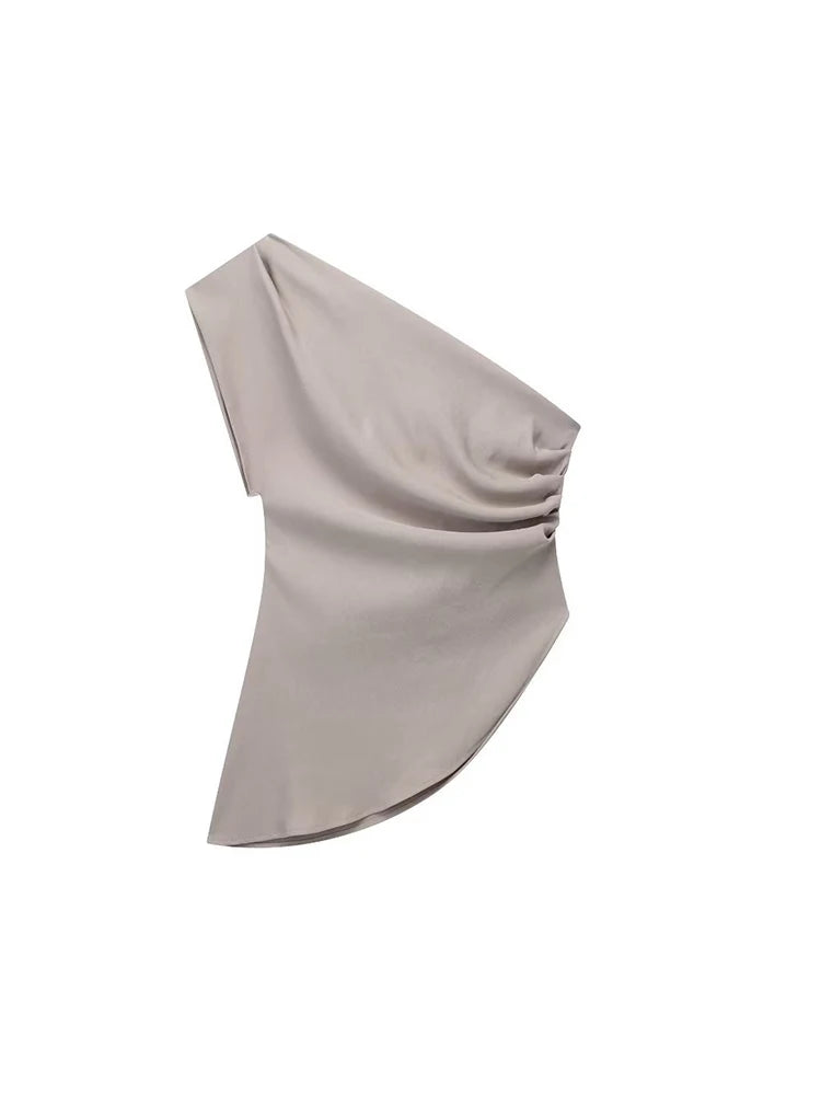 ASYMMETRICAL OFF-SHOULDER T-SHIRT
