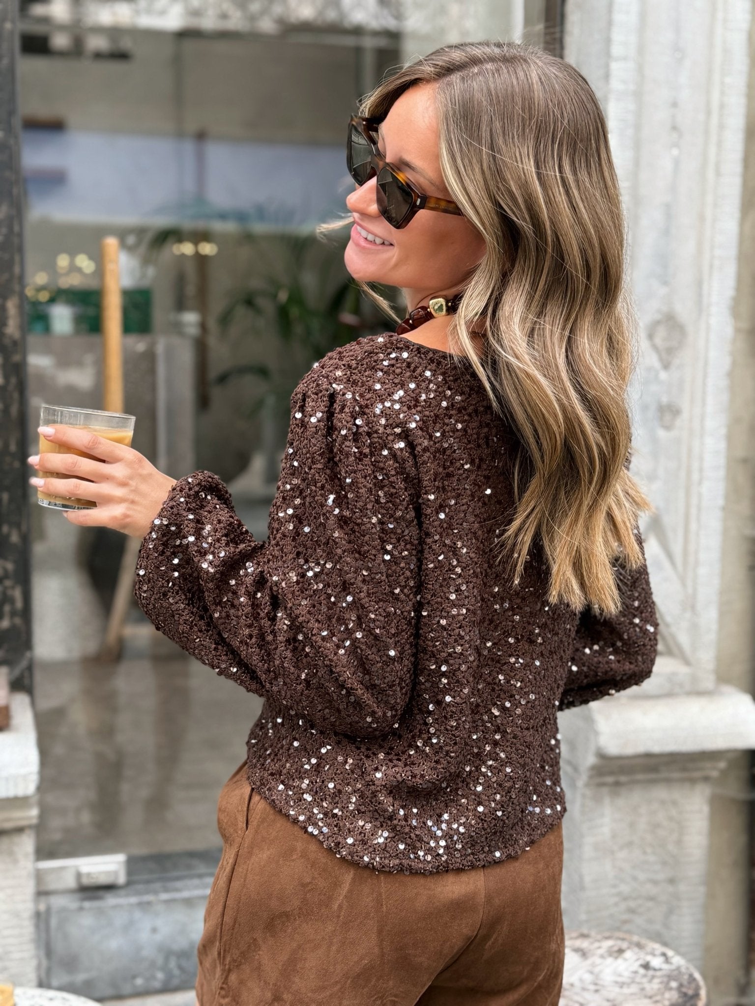 La blouse Erika marron