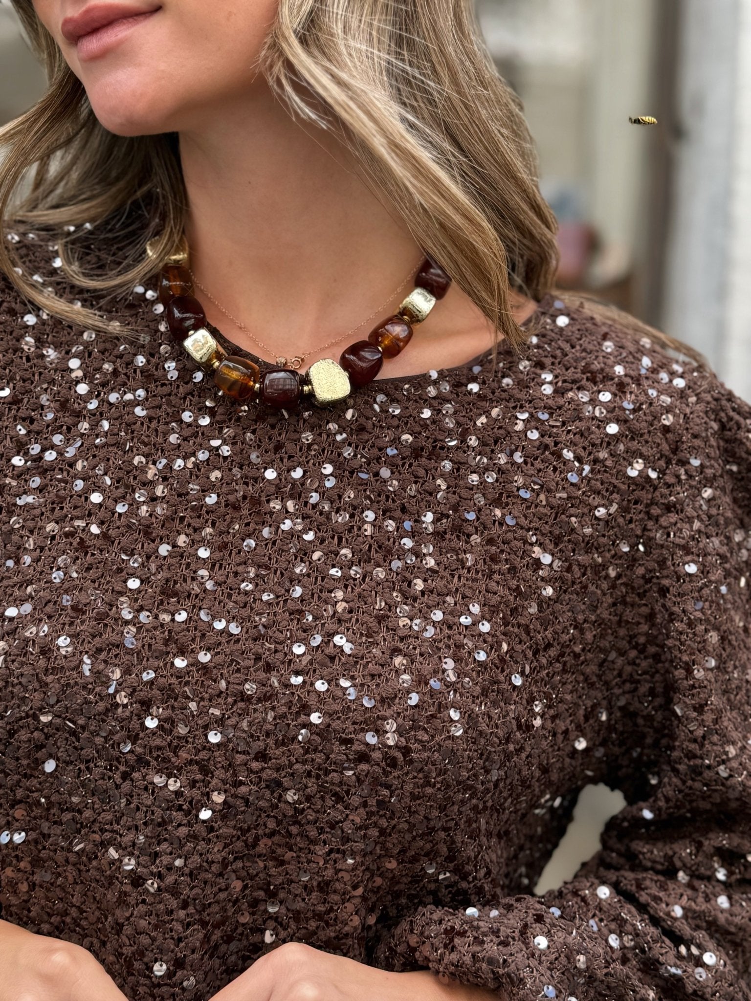 La blouse Erika marron