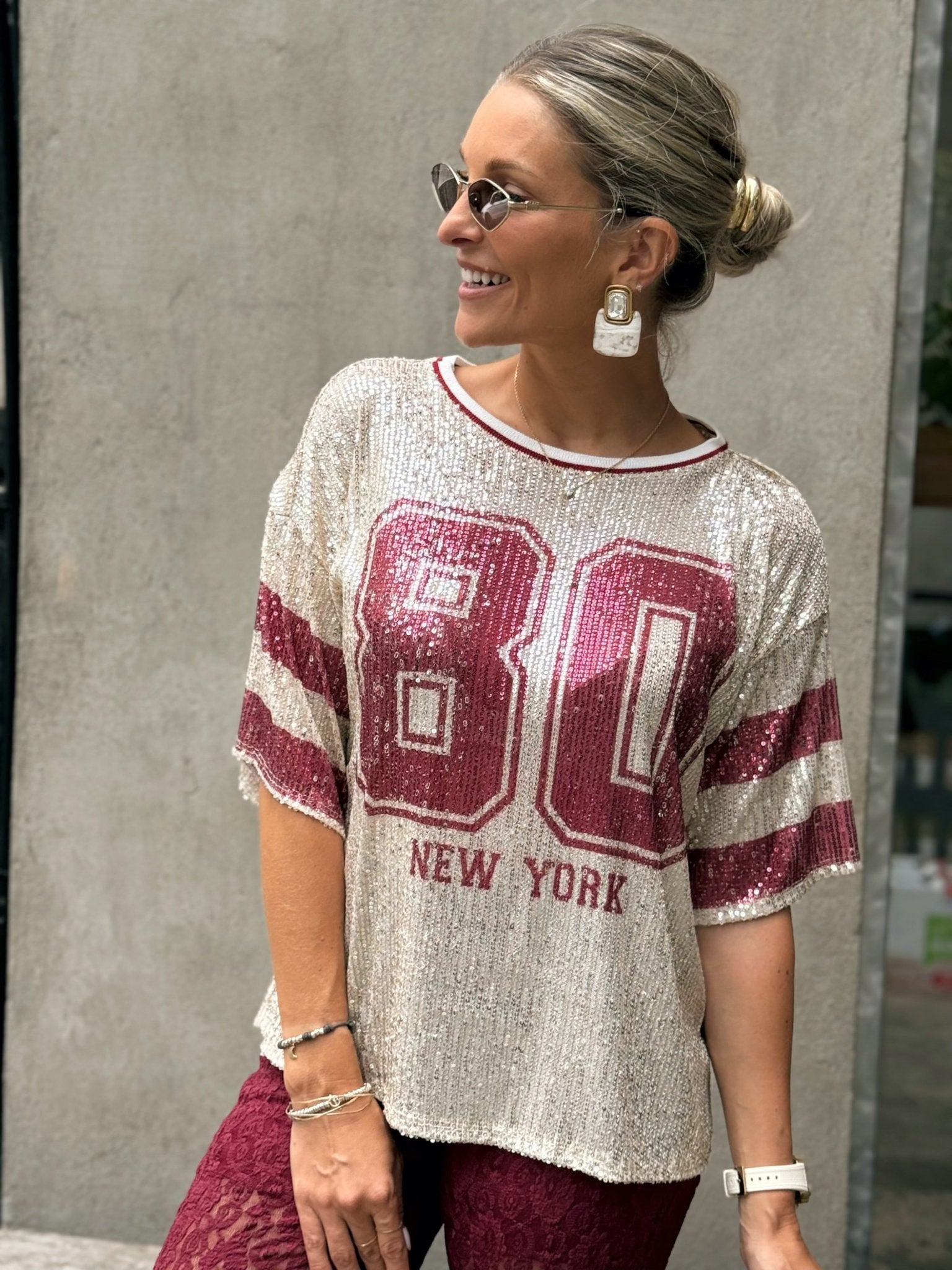 La blouse Evana bordeaux