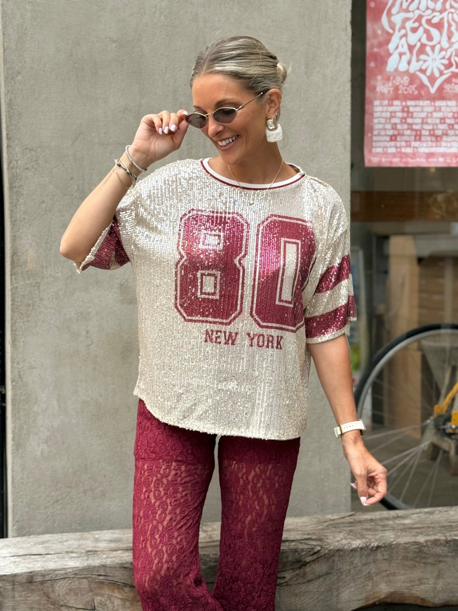 La blouse Evana bordeaux