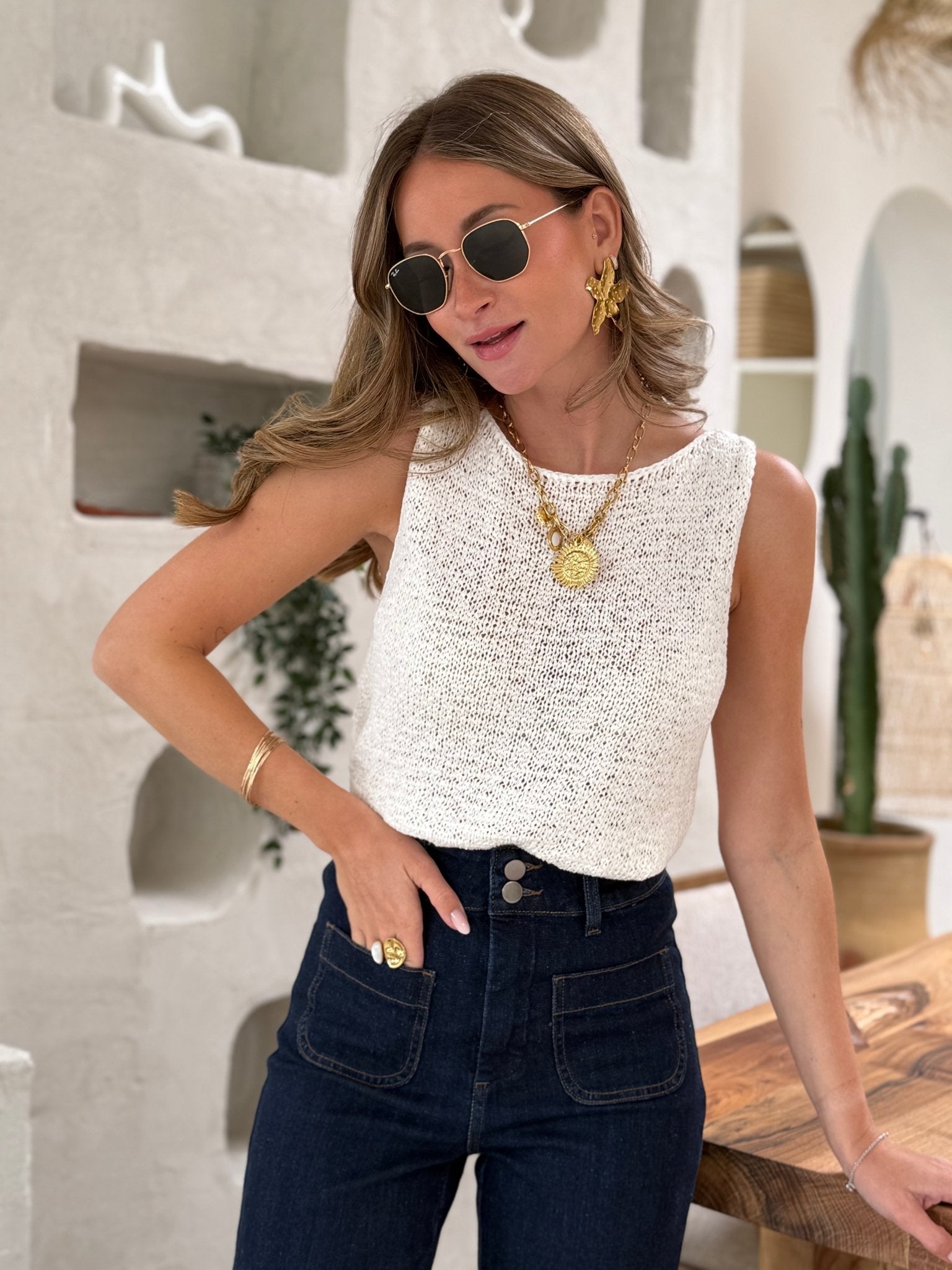 La blouse Vicky blanc casse