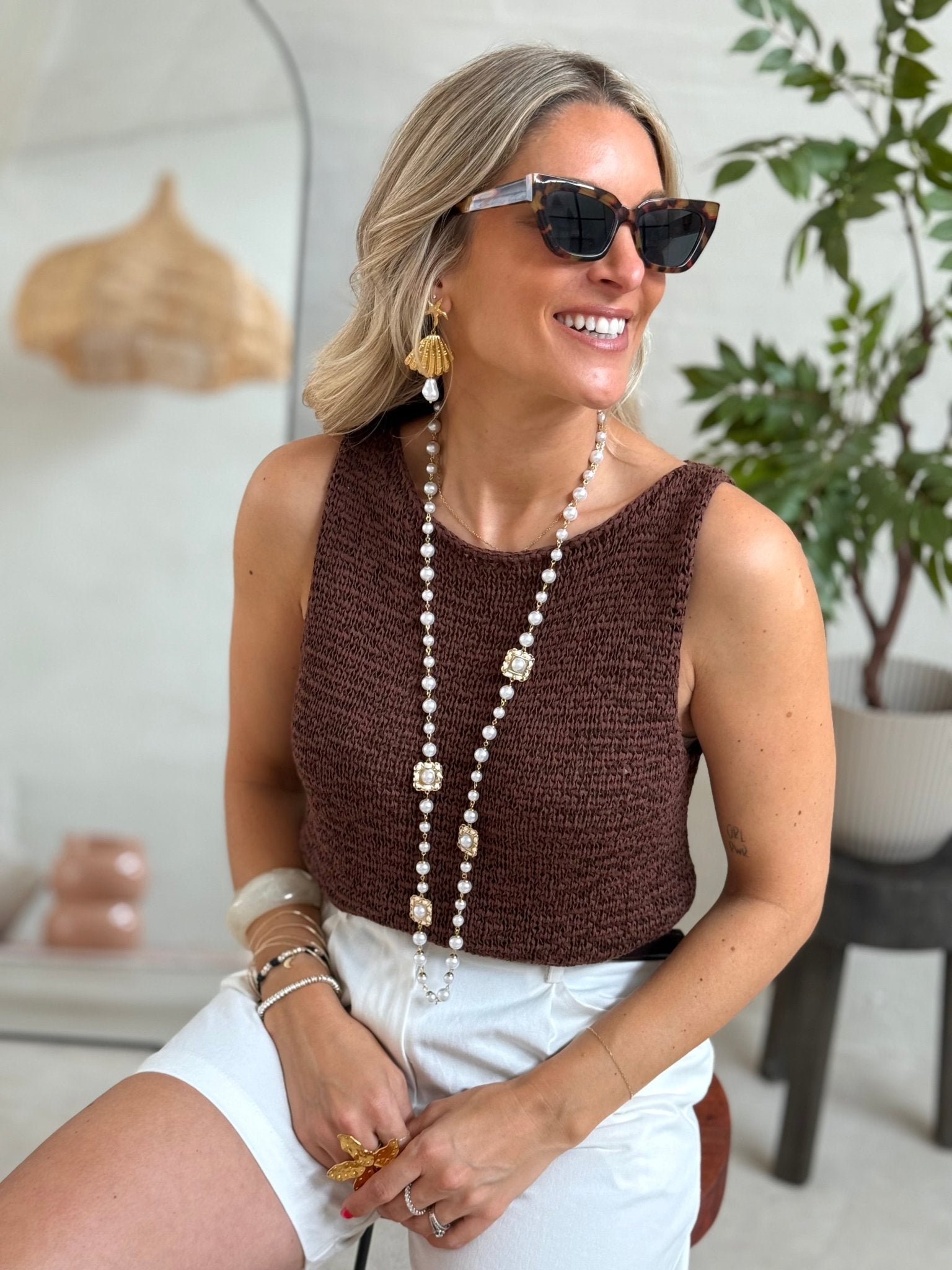 La blouse Vicky marron