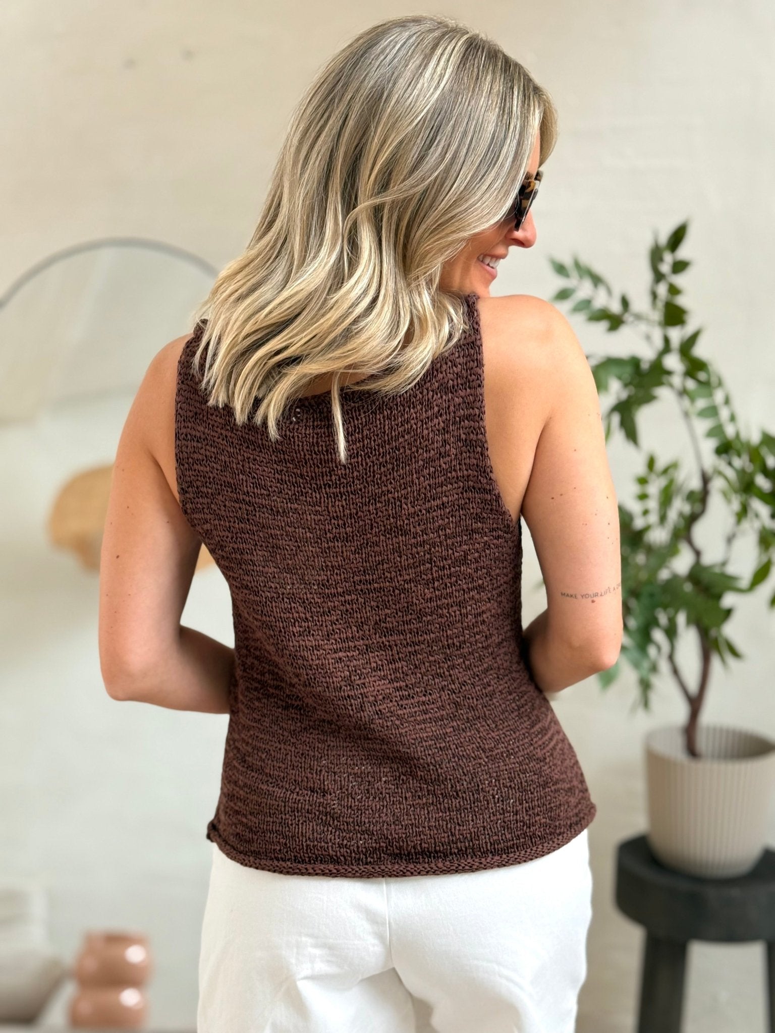 La blouse Vicky marron