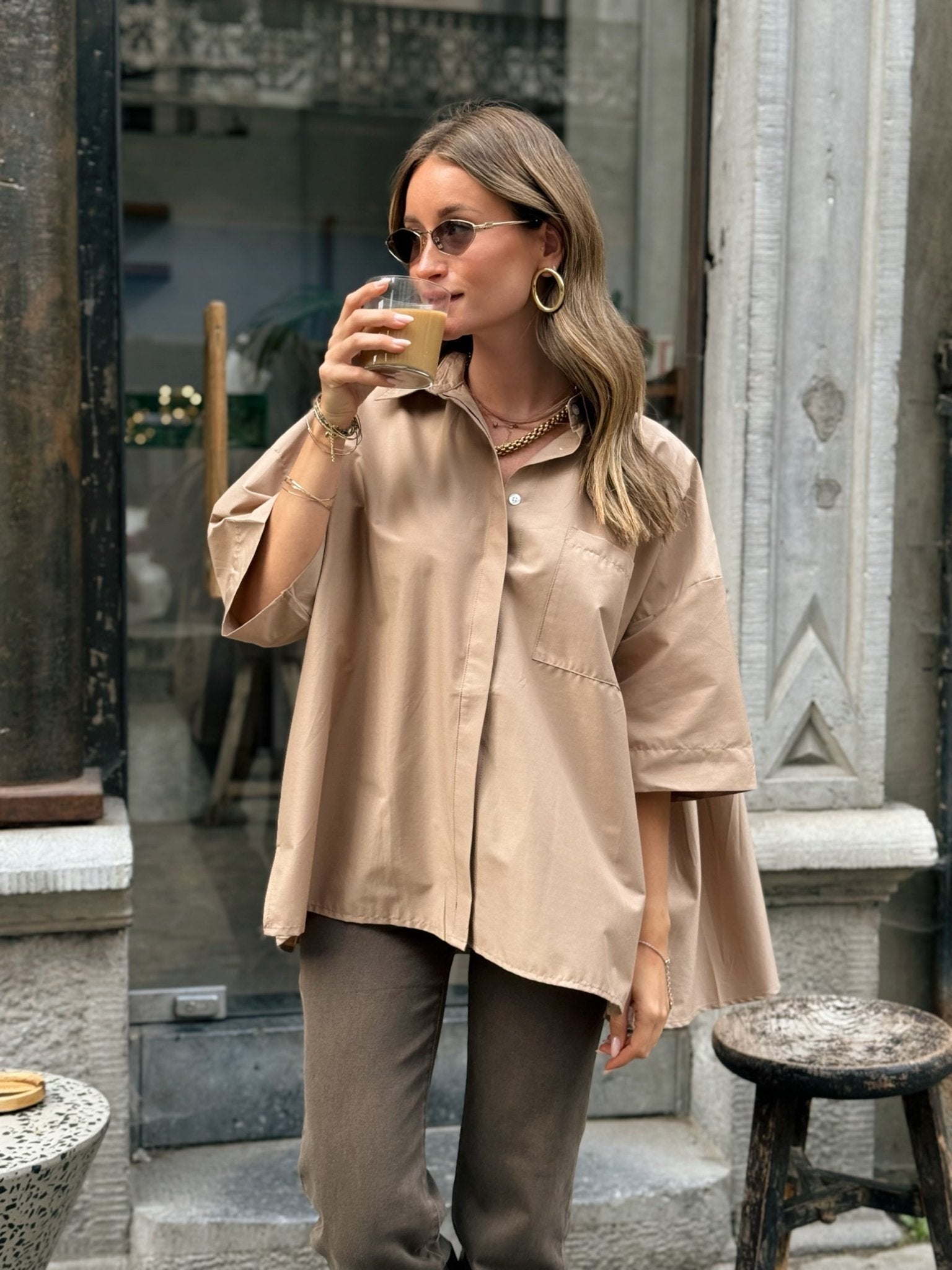 La chemise Ellie beige