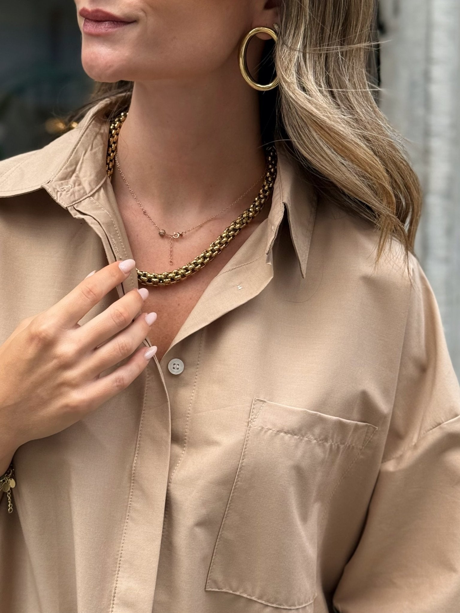 La chemise Ellie beige