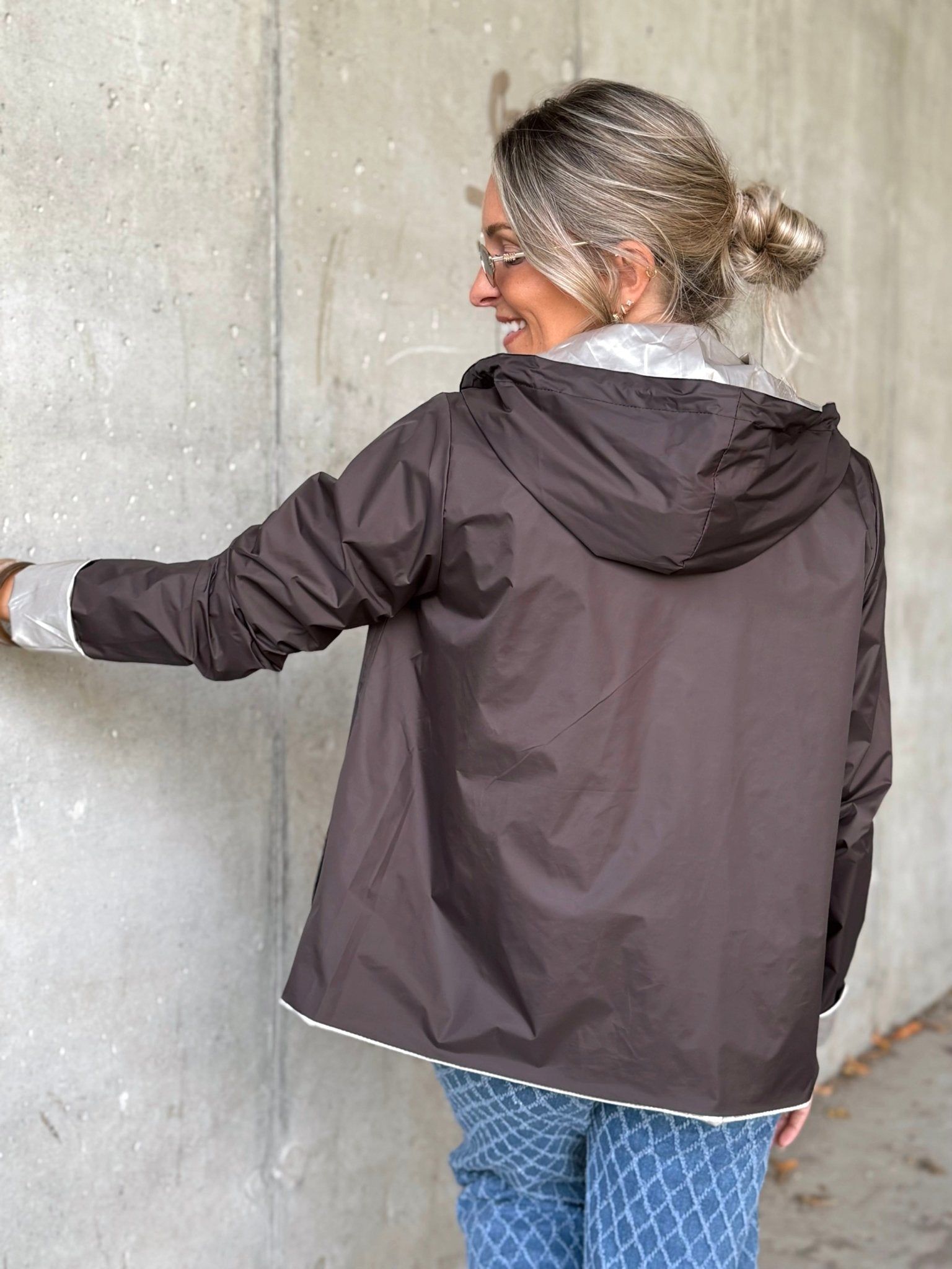 La veste Daphne réversible marron