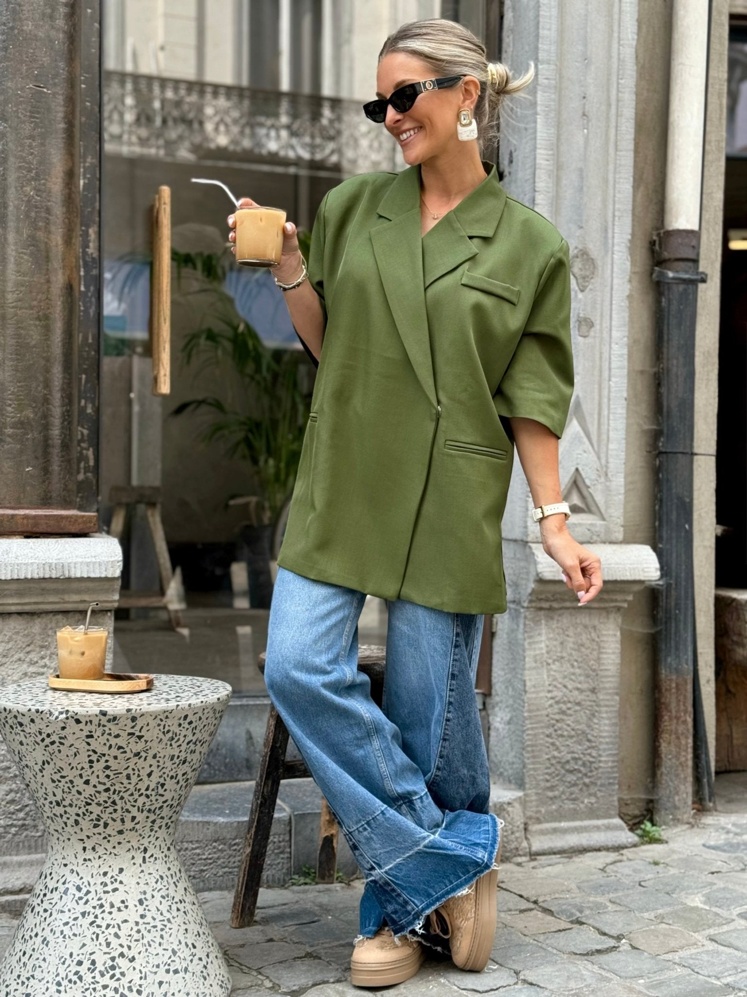 Le blazer Eve vert