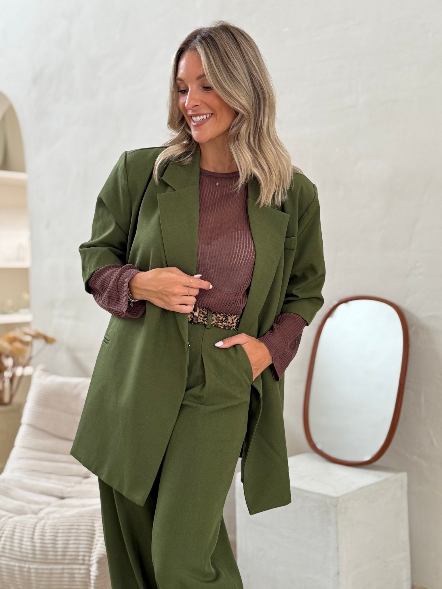 Le blazer Eve vert