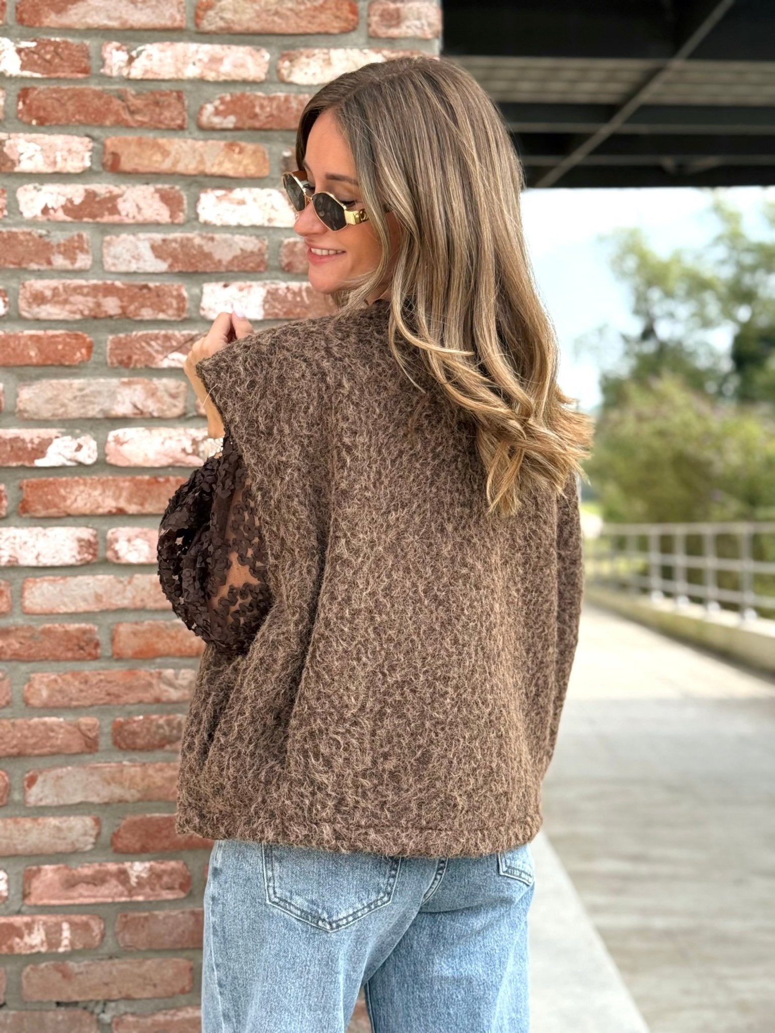 Le gilet sans manche clara marron