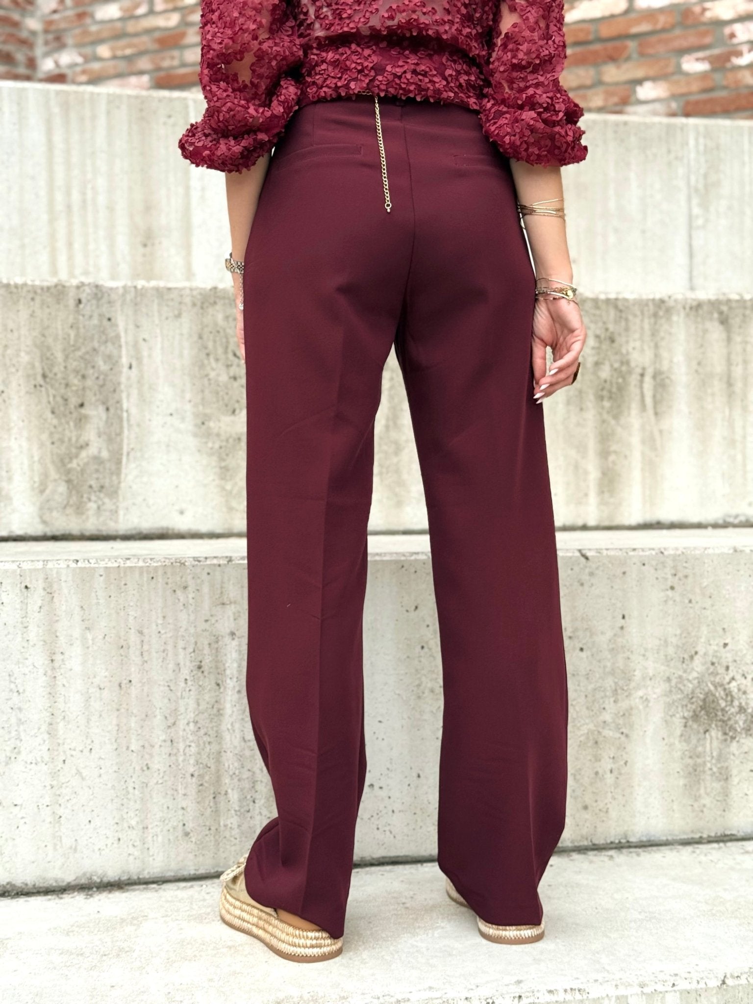 Le pantalon Gaelle bordeaux