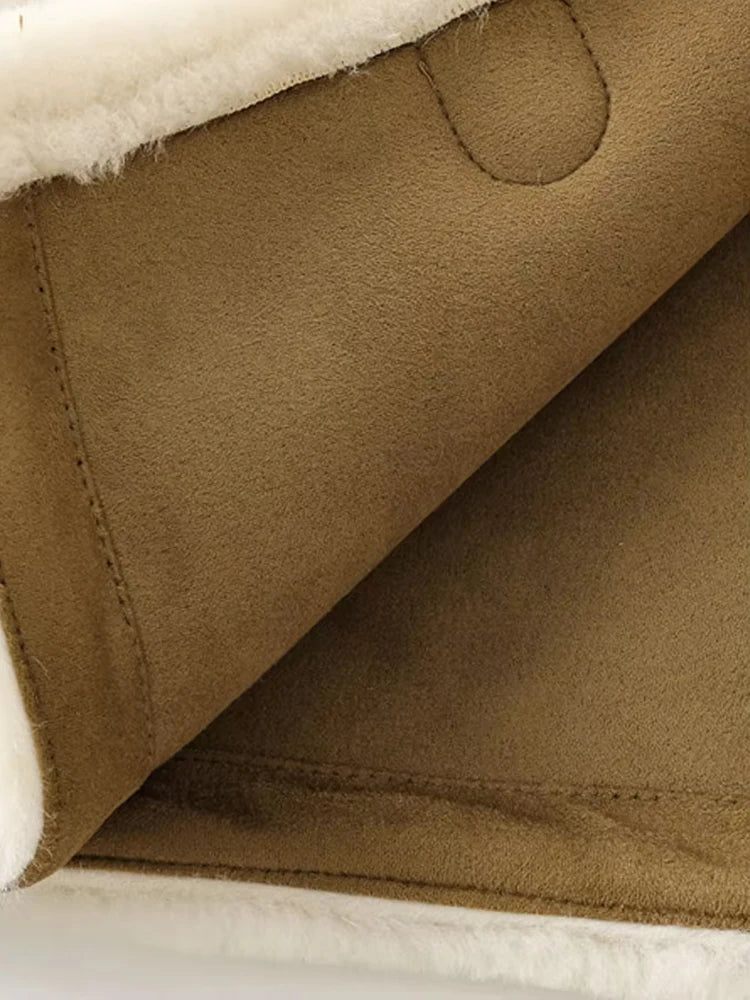 FAUX FUR TOGGLE COAT