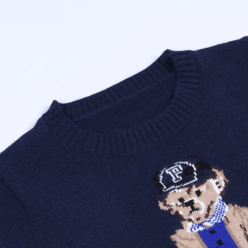 LUXURY BEAR JACQUARD KNIT SWEATER