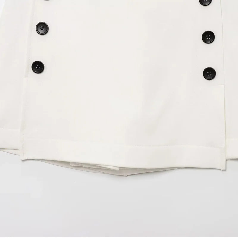 ASYMMETRICAL SHORT SKIRT PANTS