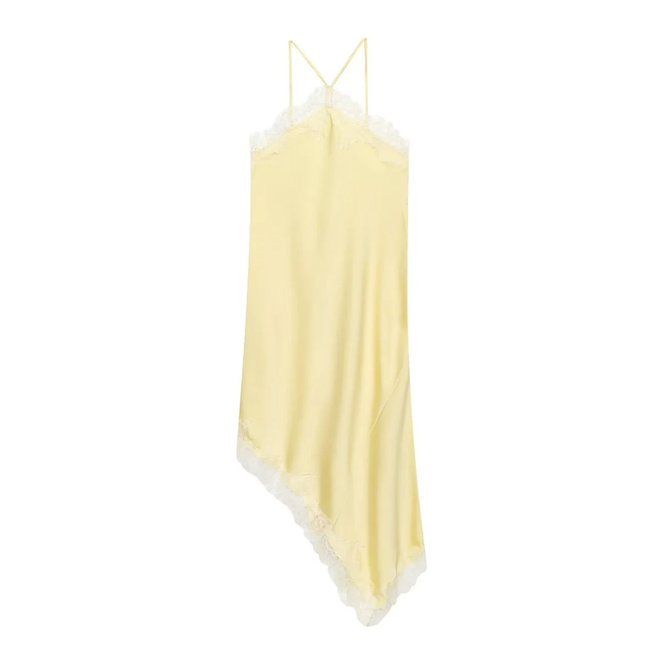 SEXY SATIN & LACE SLIP DRESS