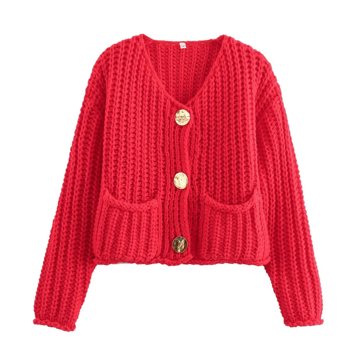 RETRO CLASSIC KNIT BUTTON CARDIGAN