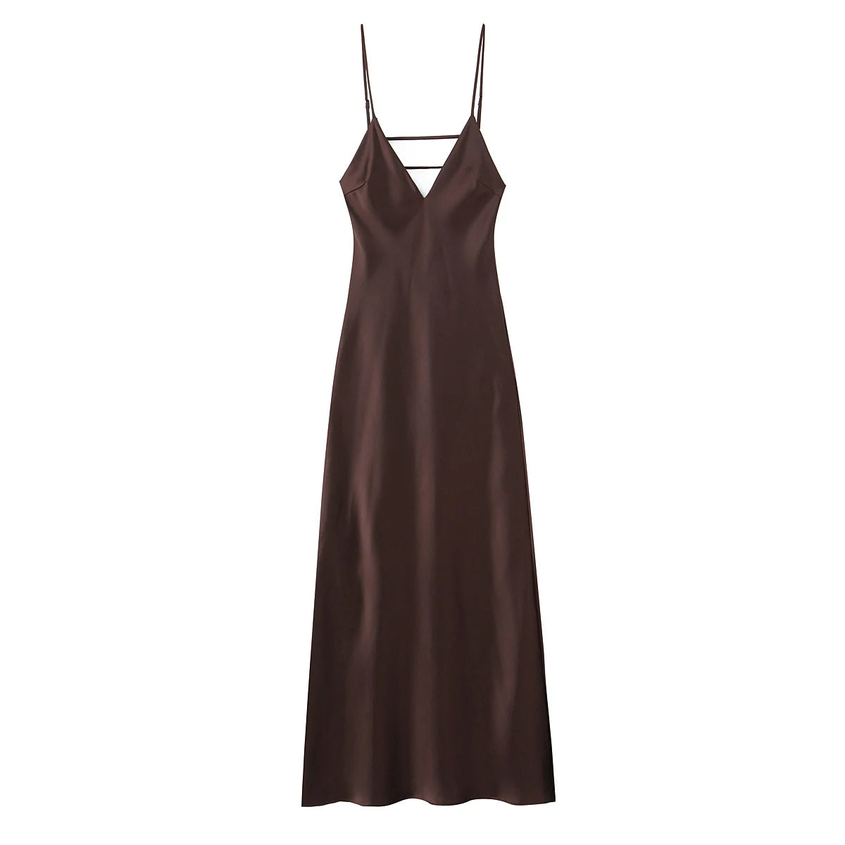 SEXY SATIN HALTER LONG DRESS