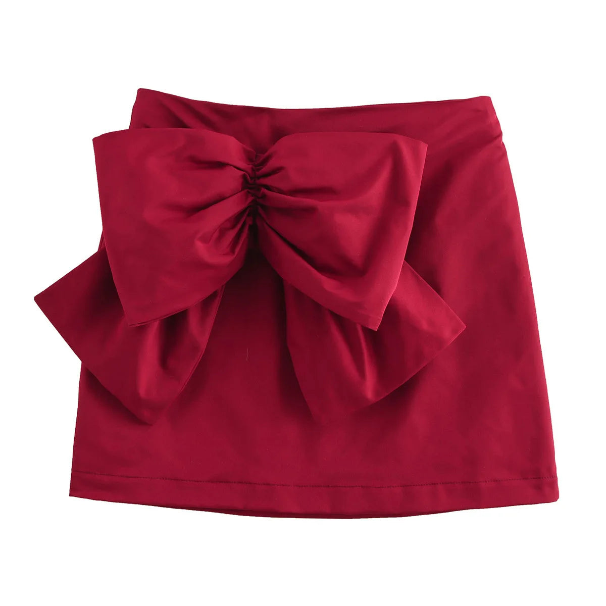CHIC VINTAGE RED BOW MINI SKIRT