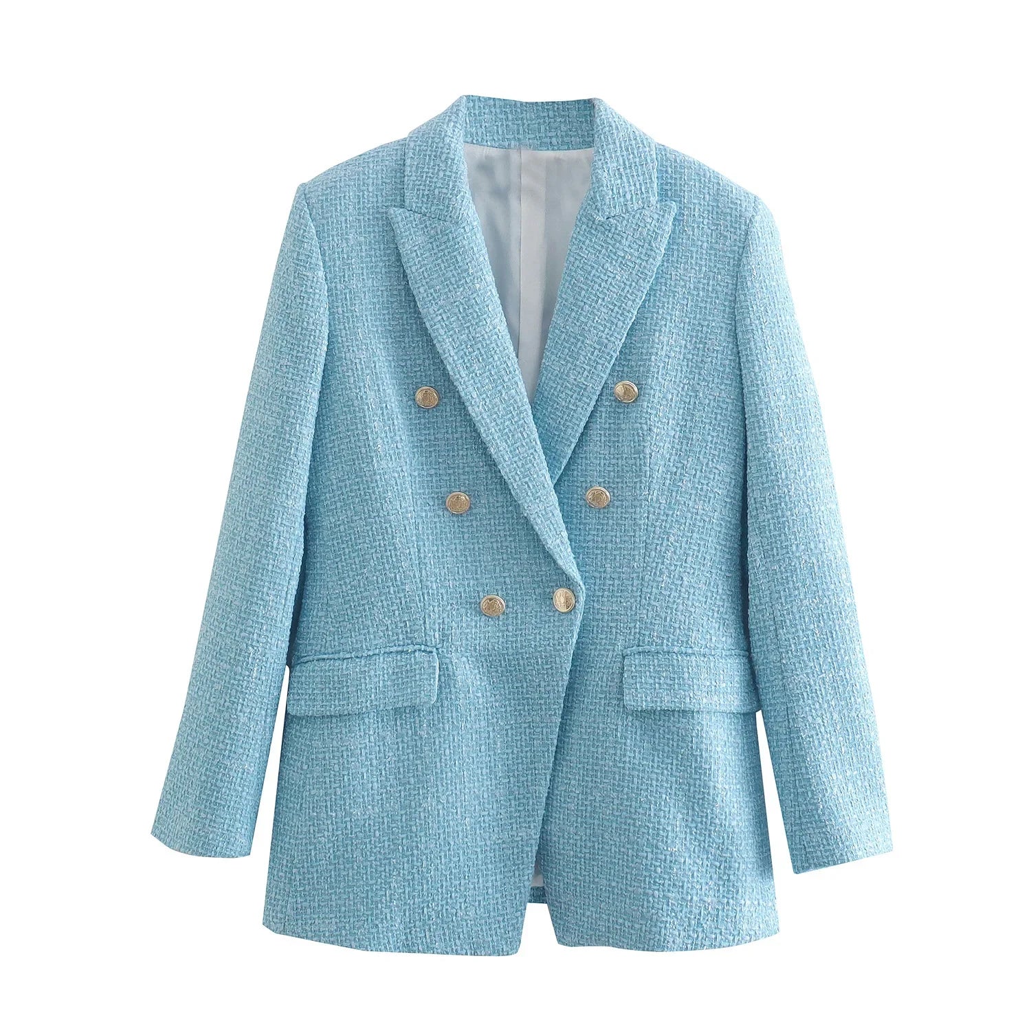 TEXTURED TWEED SUIT JACKET FOR WOMEN