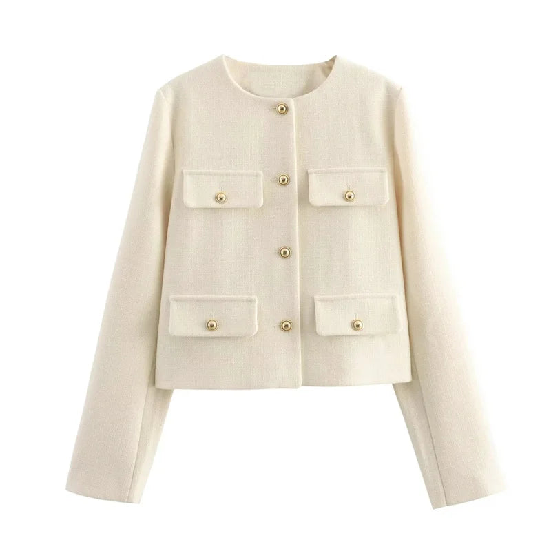 VINTAGE TWEED CROPPED JACKET