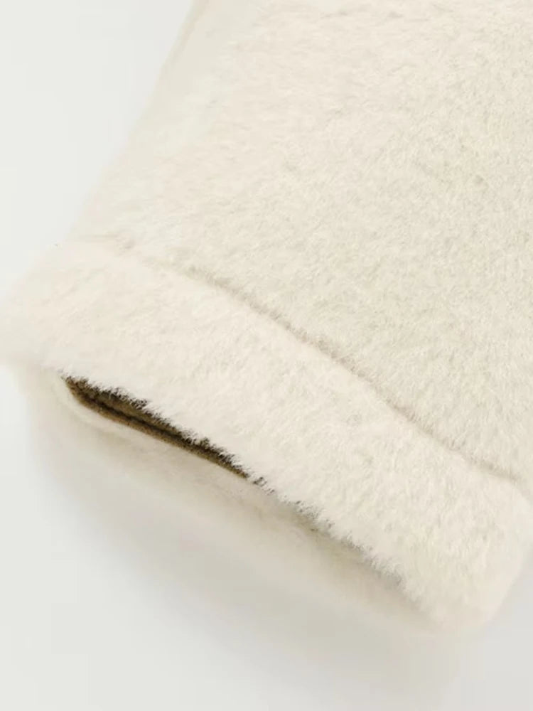 FAUX FUR TOGGLE COAT