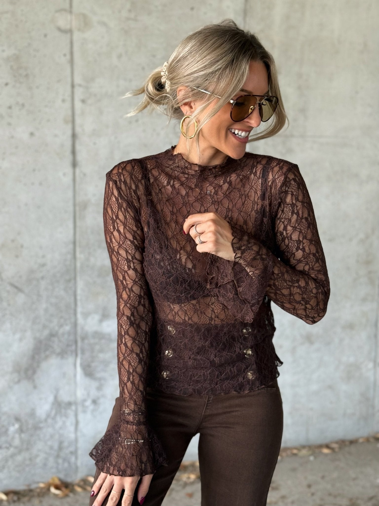 La blouse Chimene marron