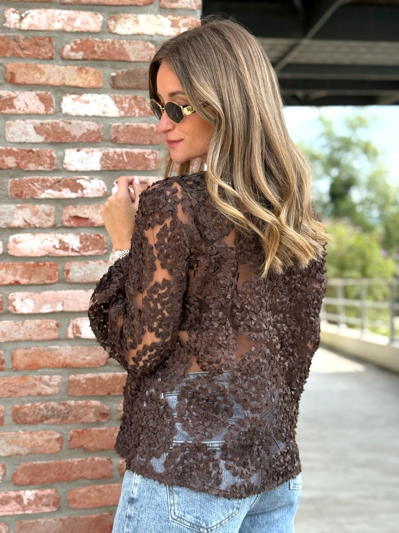 La blouse Georgia marron