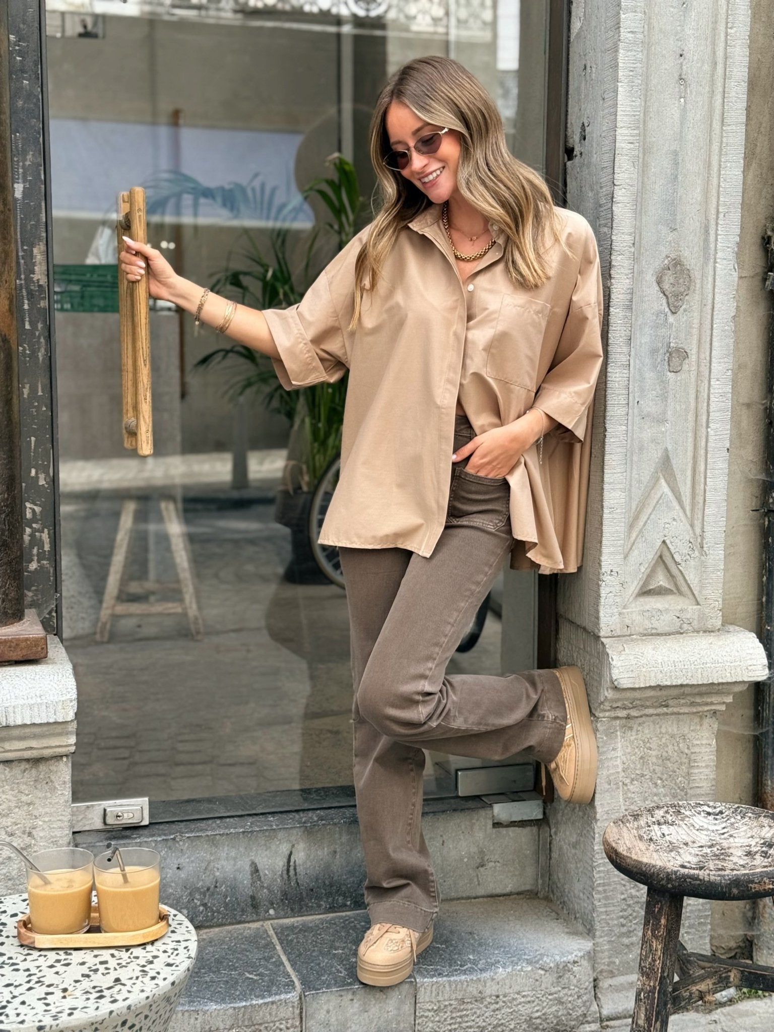 La chemise Ellie beige
