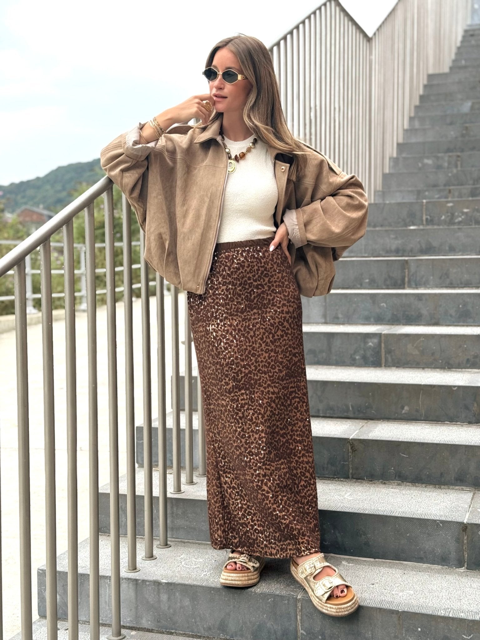 La jupe Gina brun