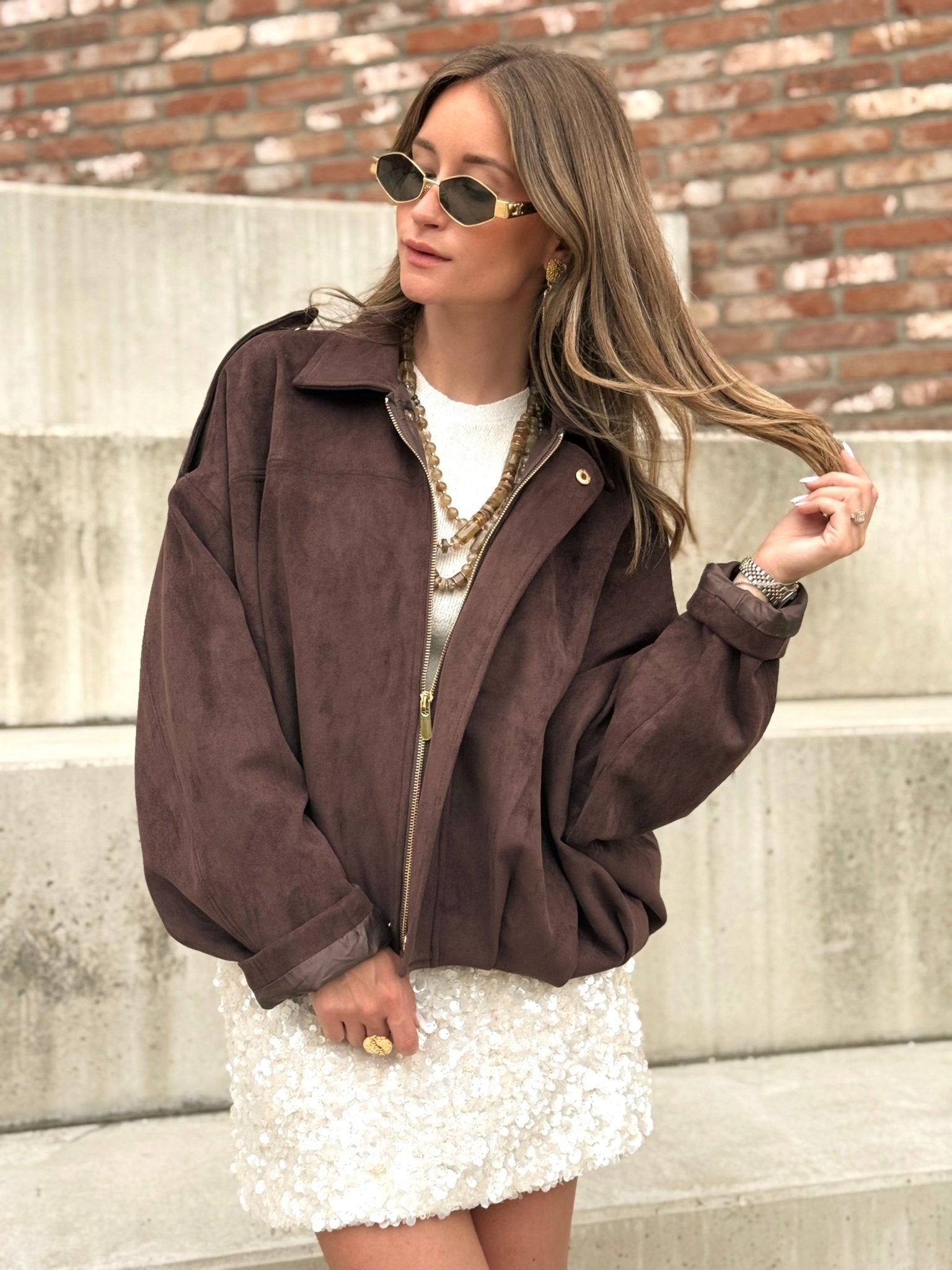 La veste Georgina marron