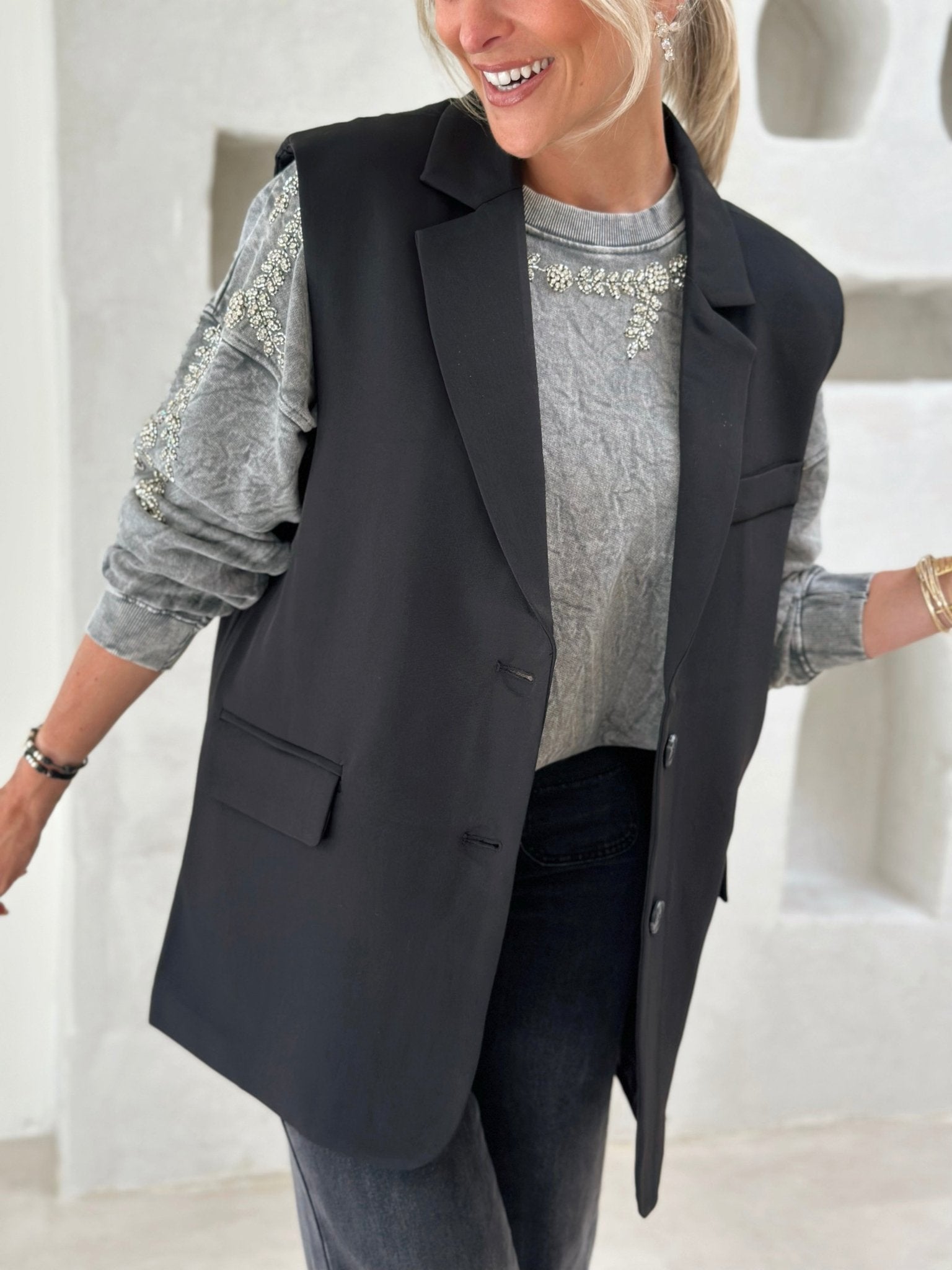 La veste sans manche Oria noir