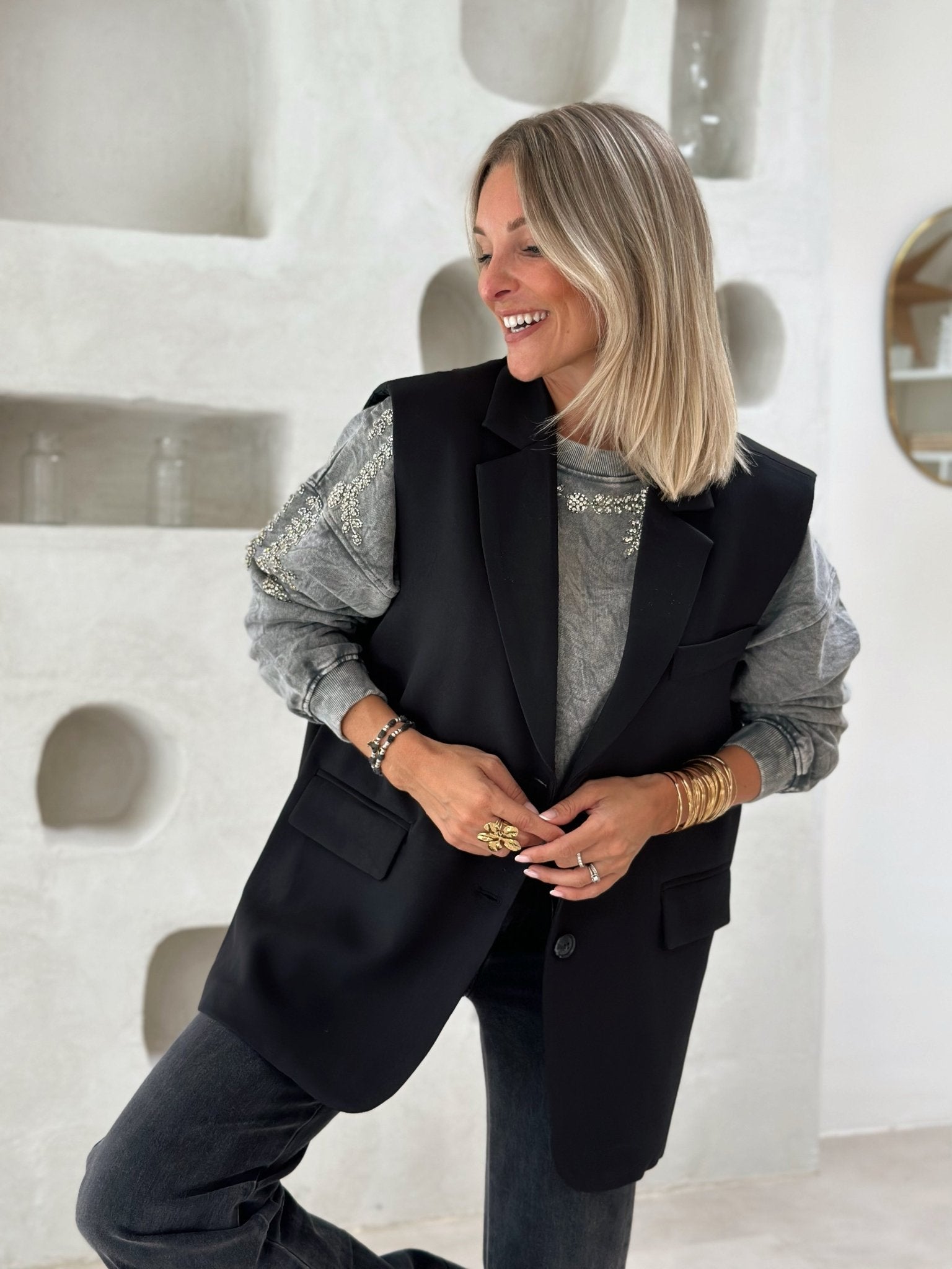 La veste sans manche Oria noir