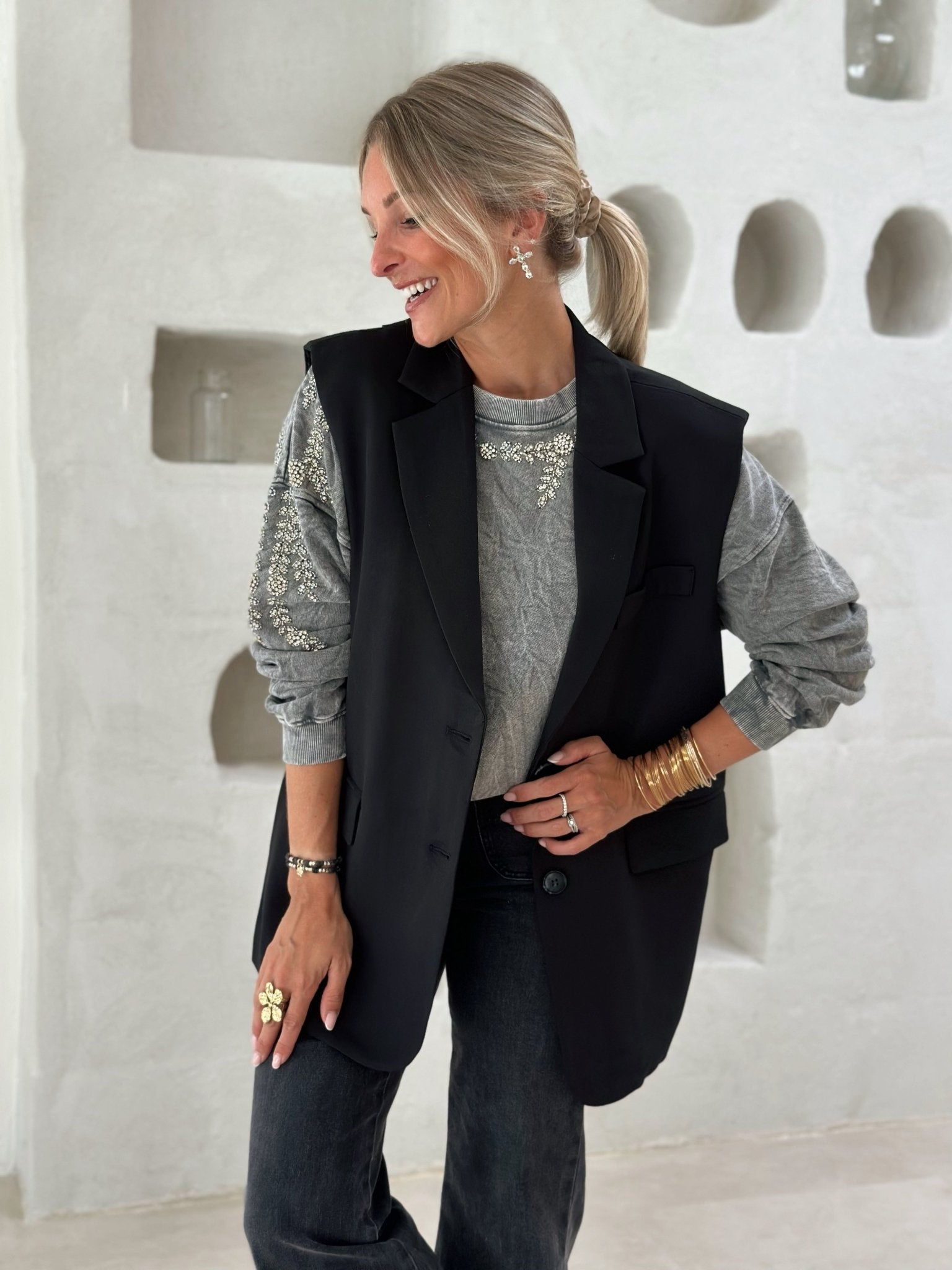 La veste sans manche Oria noir