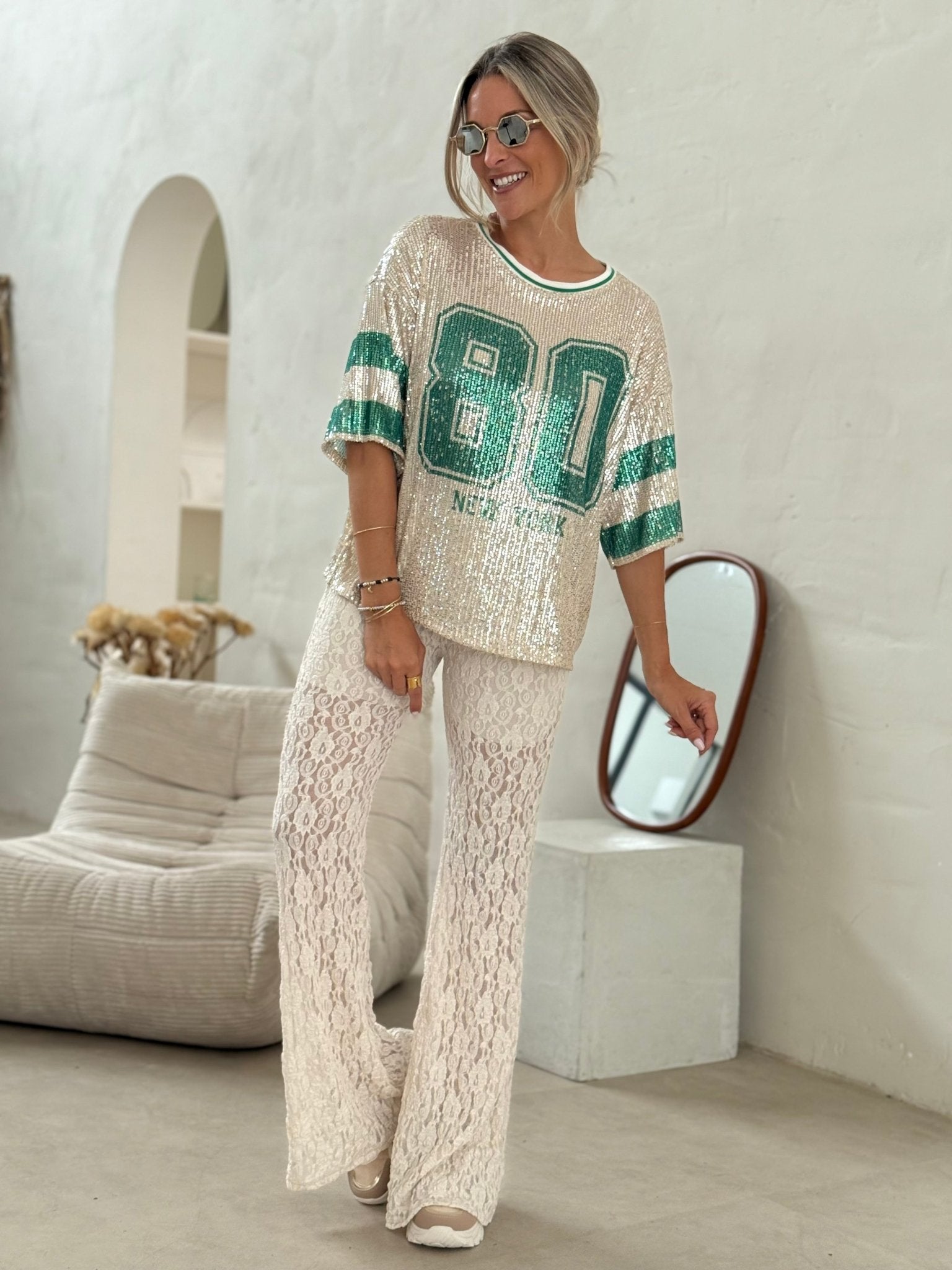Le pantalon Enissa beige