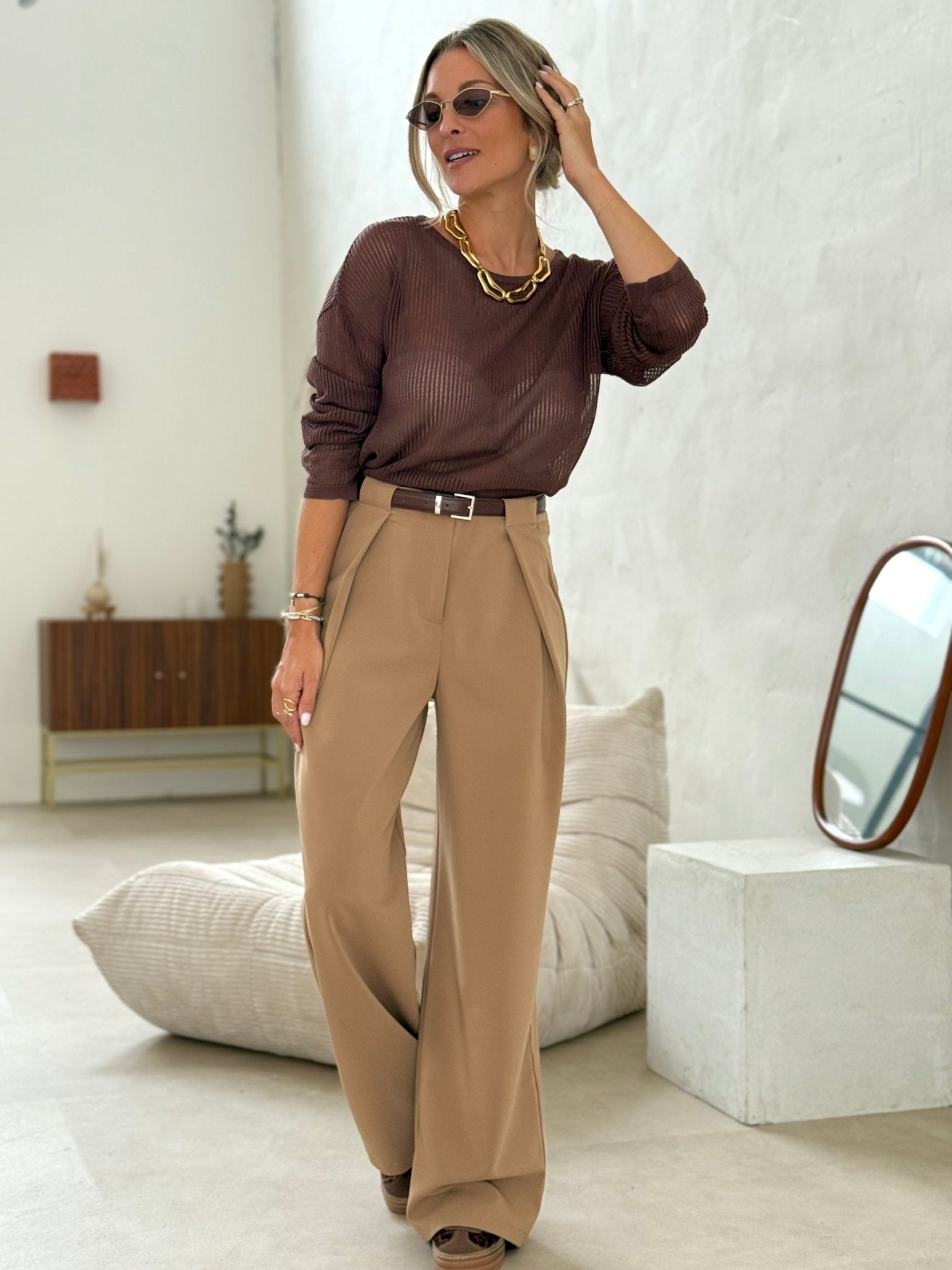 Le pantalon Ernestine beige