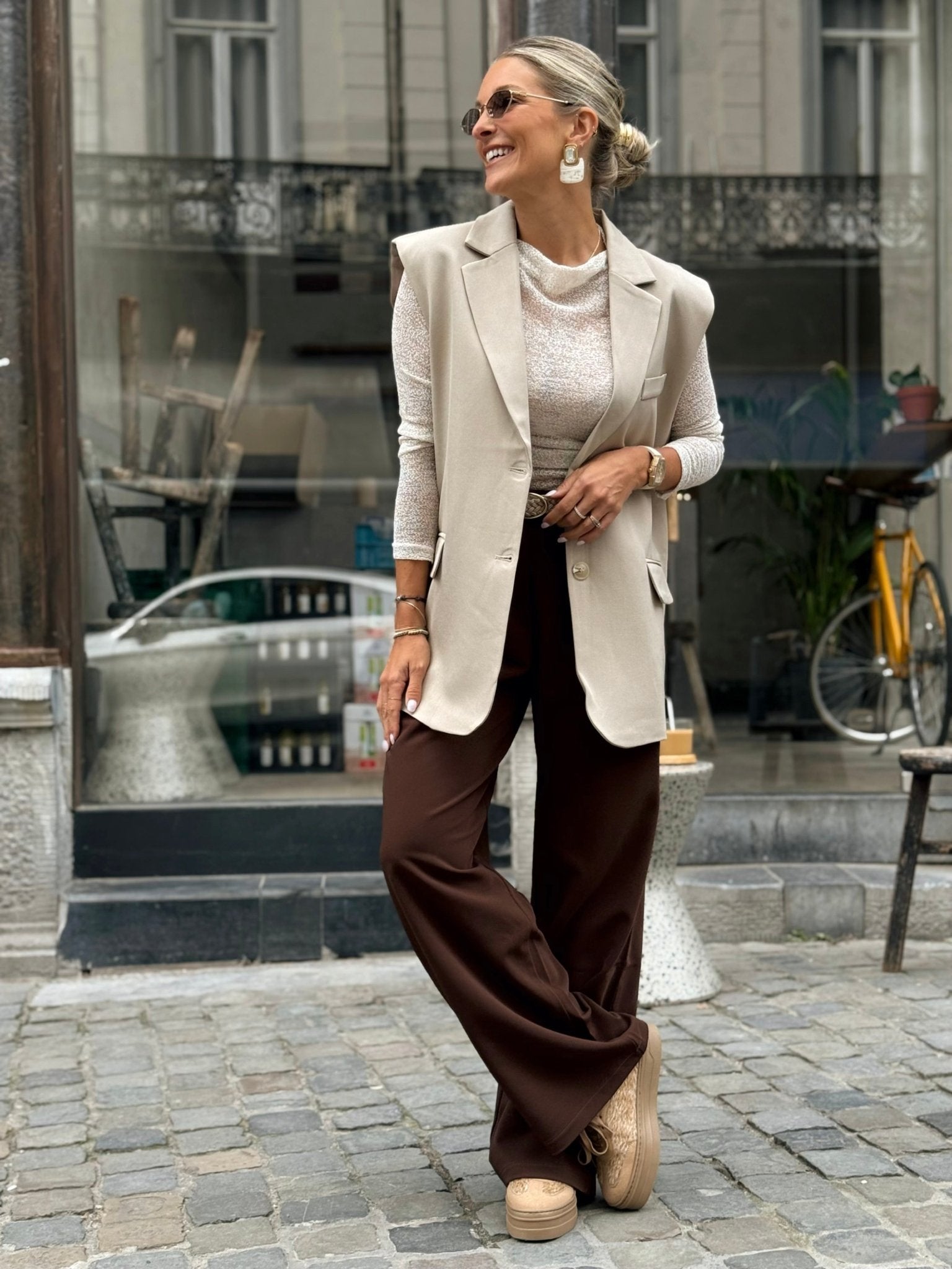 Le pantalon Ernestine marron