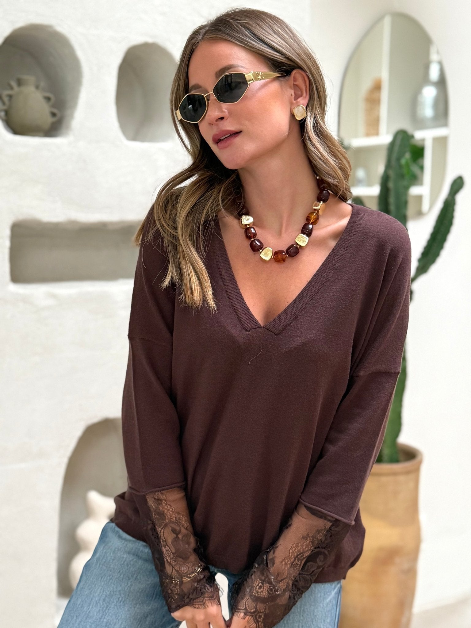 Le pull Edith marron